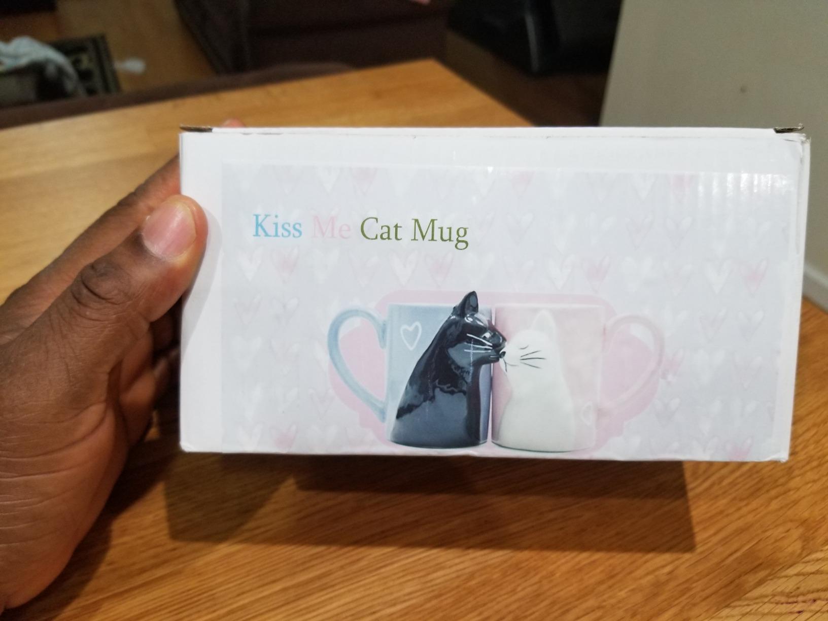 Couple Gifts Cute Kissing Cat Mug Matching Couples Stuff Ceramic Coffee Mugs for Wedding Gifts Anniversary Valentines Engagement Gifts for Couples Cat Lovers 12oz customer photo 2