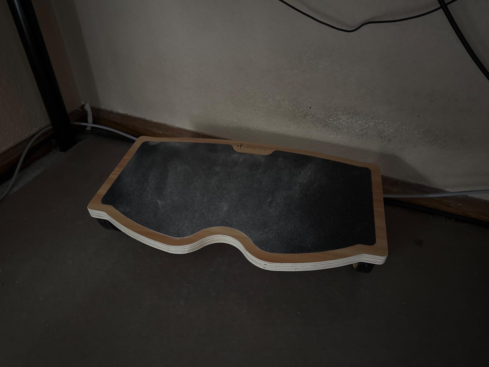 StrongTek Under Desk Footrest, Wooden Rocking Foot Rest, 350lbs, Non-Slip | Standing Desk Use, Ergonomic Foot Stool for Enhanced Circulation, Wide Rocker Balance Board, No Assembly for Office Home customer photo 1