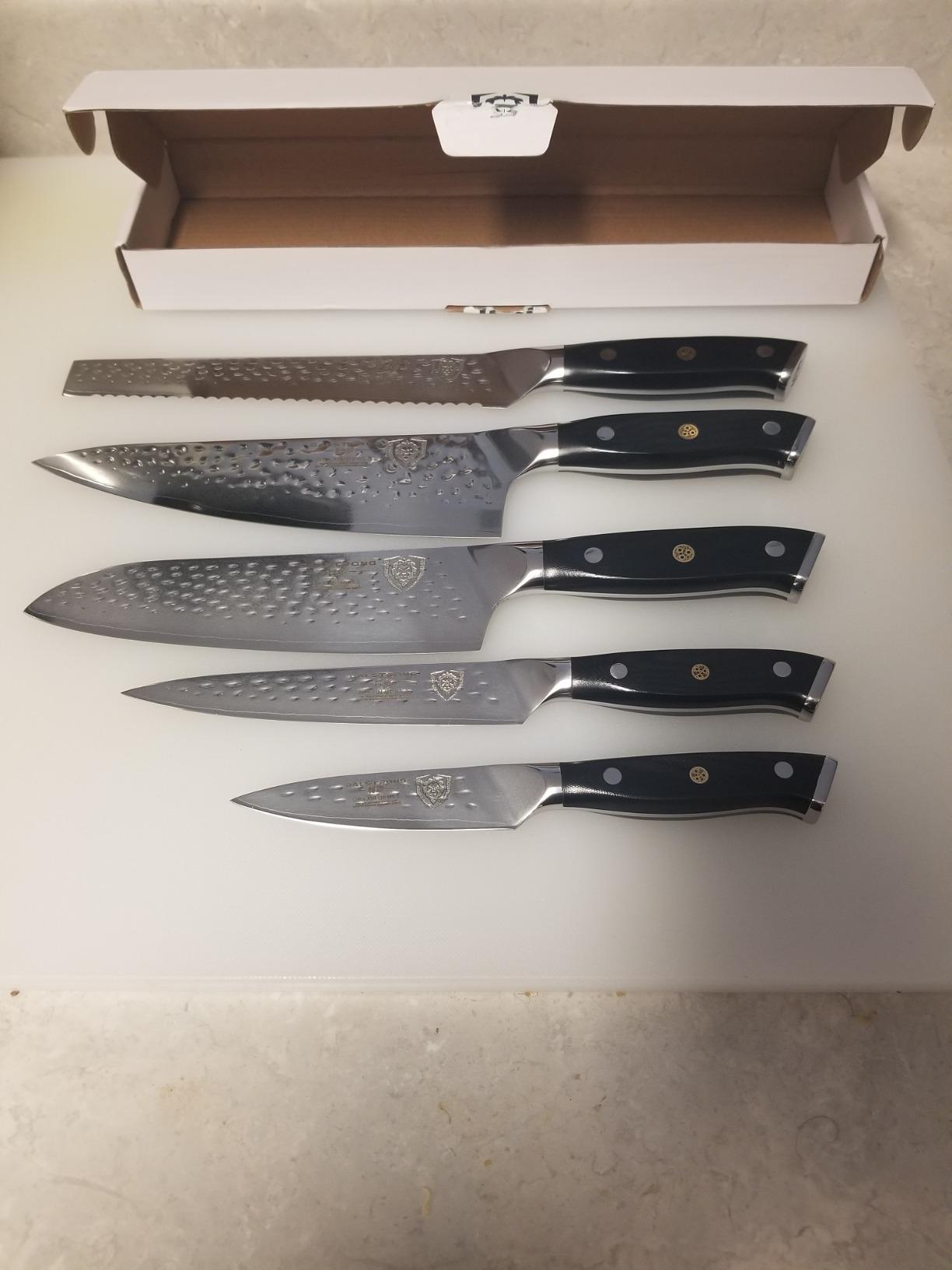 Dalstrong 5-Pc Japanese Knife Block Set - 66-Layer Damascus AUS-10V | 8-12° Edge - Chef - Santoku - Utility - Bread - Paring Knives - For Serious Home Cooks - Culinary Gift Set customer photo 1