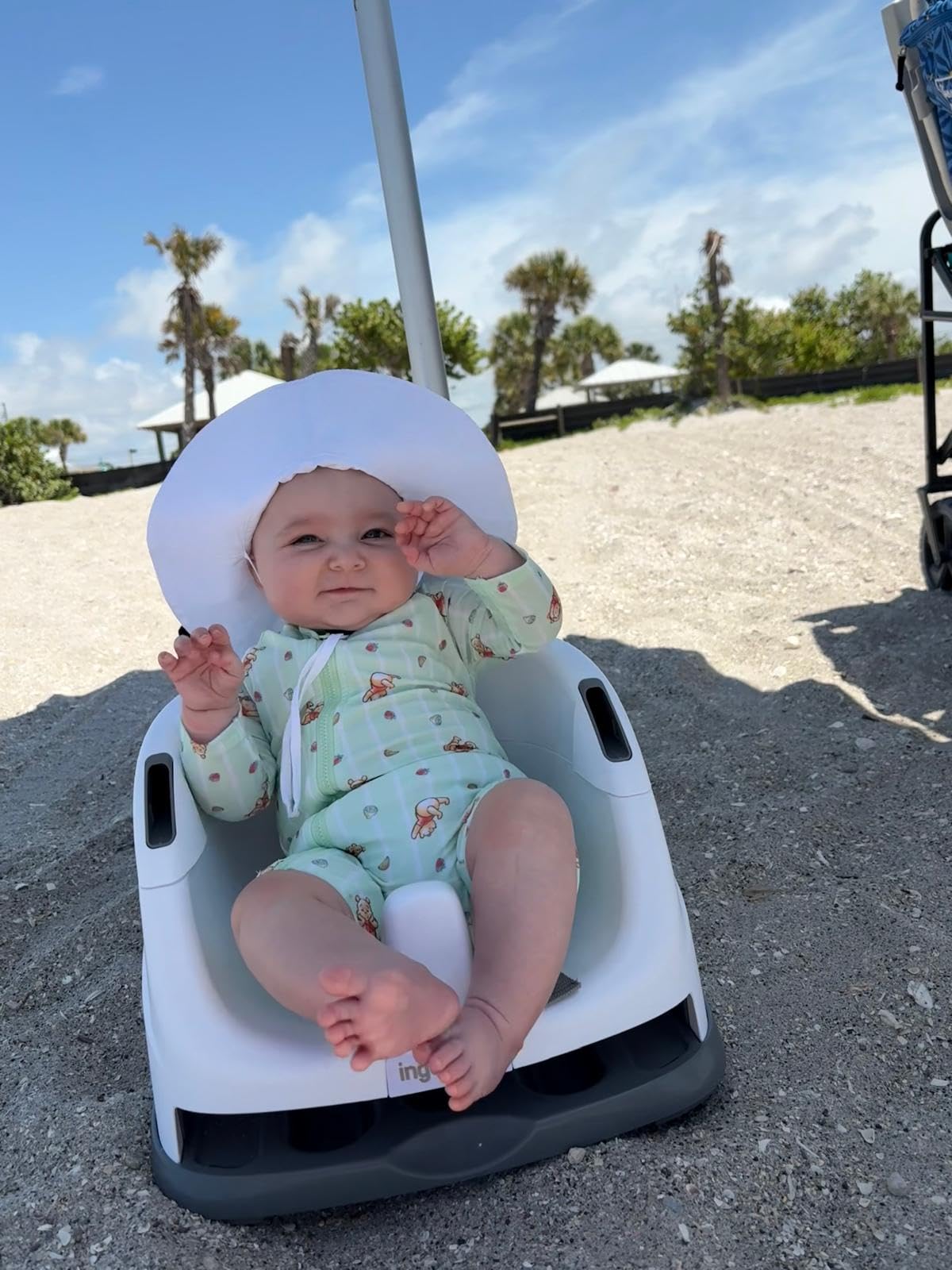 Ingenuity Baby Base 2-in-1 Booster Feeding and Floor Seat with Self-Storing Tray - Slate customer photo 1