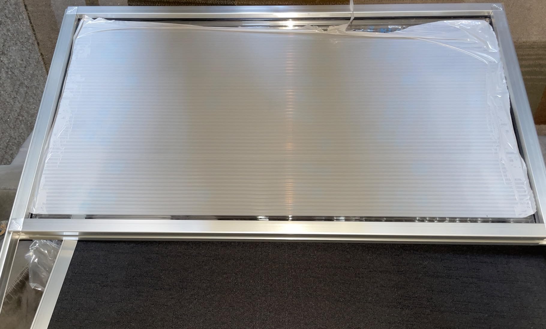 Versare Hush Screen Portable Room Divider | Workstation Wall Divider | Freestanding Privacy Hush Panels | Clear Fluted Windows | Fabric Office Divider Screen | Great for Room Separation customer photo 2