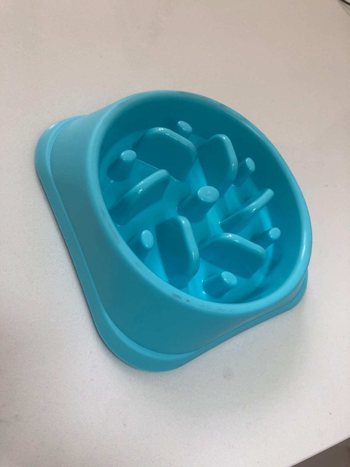 JASGOOD Dog Feeder Slow Eating Pet Bowl Eco-Friendly Non-Toxic Preventing Choking Healthy Design Bowl for Dog Pet (S-M, Black) customer photo 1