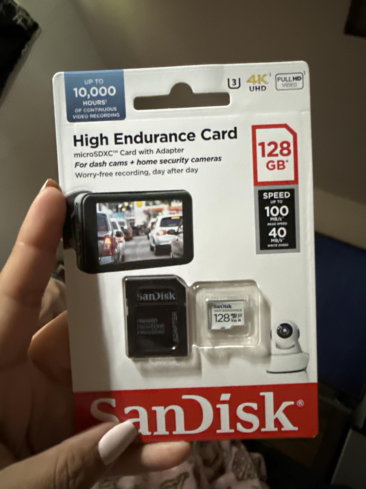 SANDISK 256GB High Endurance microSD Card + Adapter | V30, 4K UHD, C10, U3, Ideal for Dash Cam & Home Monitoring Systems, Record Up to 40,000 Hours of Video customer photo 2