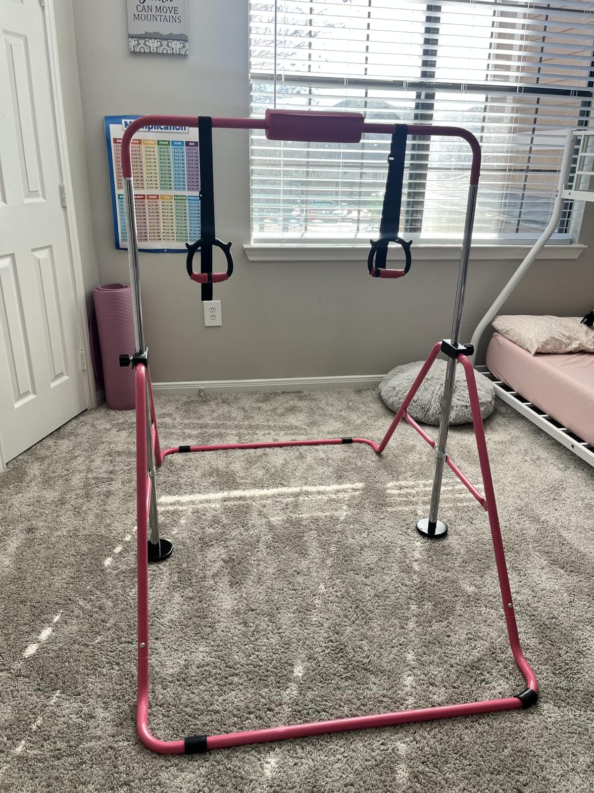 Gymnastics Bars, Adjustable Gymnastic Horizontal Bars for Kids | 5-Height Adjustable 34.8