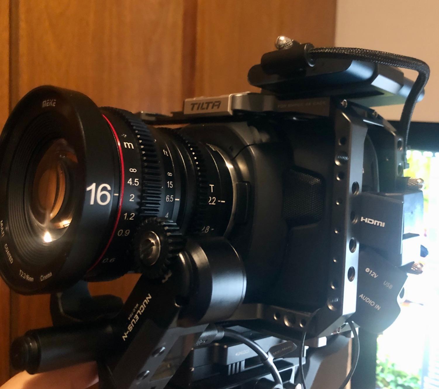 Meike 16mm T2.2 Manual Focus Wide Angle Fixed Prime Cinema Lens for M43 Micro Four Thirds MFT Mount Cameras and Cinema Camera BMPCC customer photo 1