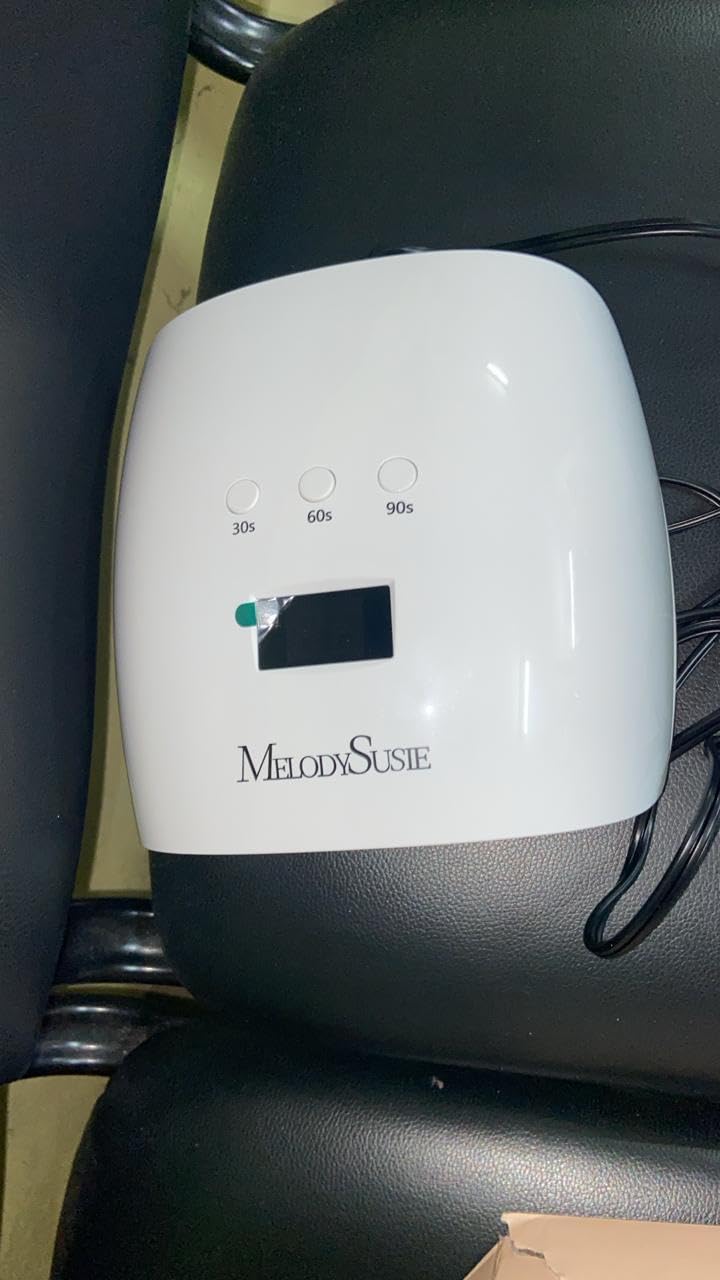 MelodySusie Detachable Base UV/LED Nail Lamp P-Plus30I for Hard Gel | 54W, 3 Timer Settings, Smart Sensor, LCD Display, 30 UV/LED Beads, Rhinestone Glue, Solid Nail Glue Gel, Liner Gel, White customer photo 2