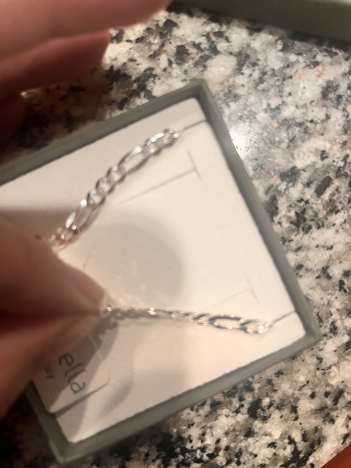 Miabella Italian 925 Sterling Silver 5mm Figaro Bracelet for Women Men customer photo 1