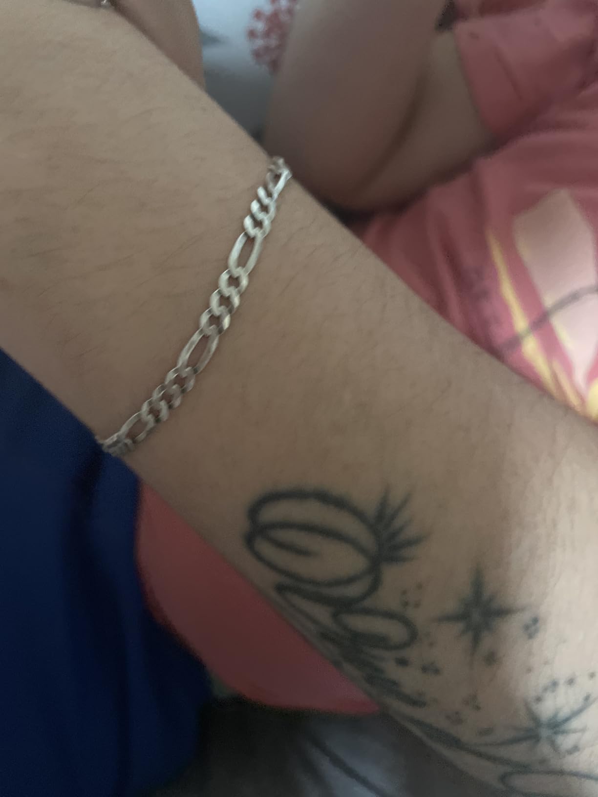 Miabella Italian 925 Sterling Silver 5mm Figaro Bracelet for Women Men customer photo 2