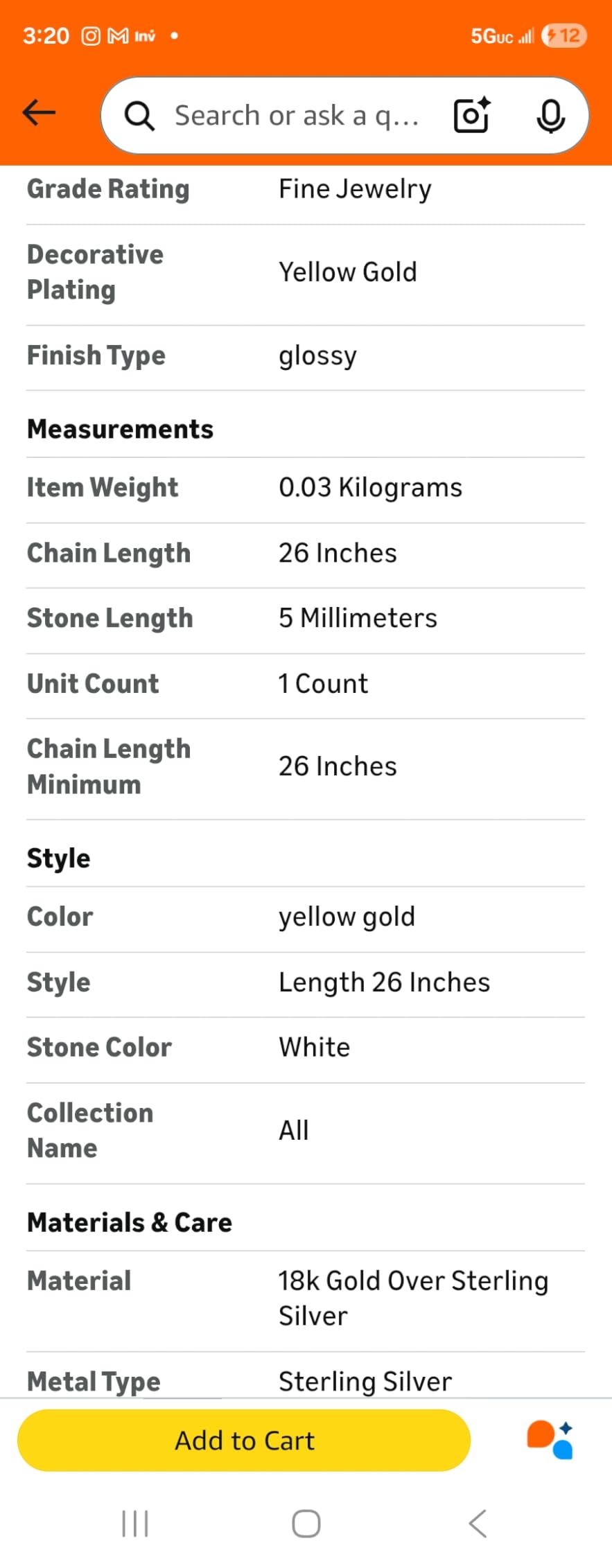 Miabella Italian 925 Sterling Silver 5mm Figaro Link Chain Necklace for Women Men, 925 Made in Italy | Italian Fine Jewelry, Link Chain Necklace, Made in Italy customer photo 1