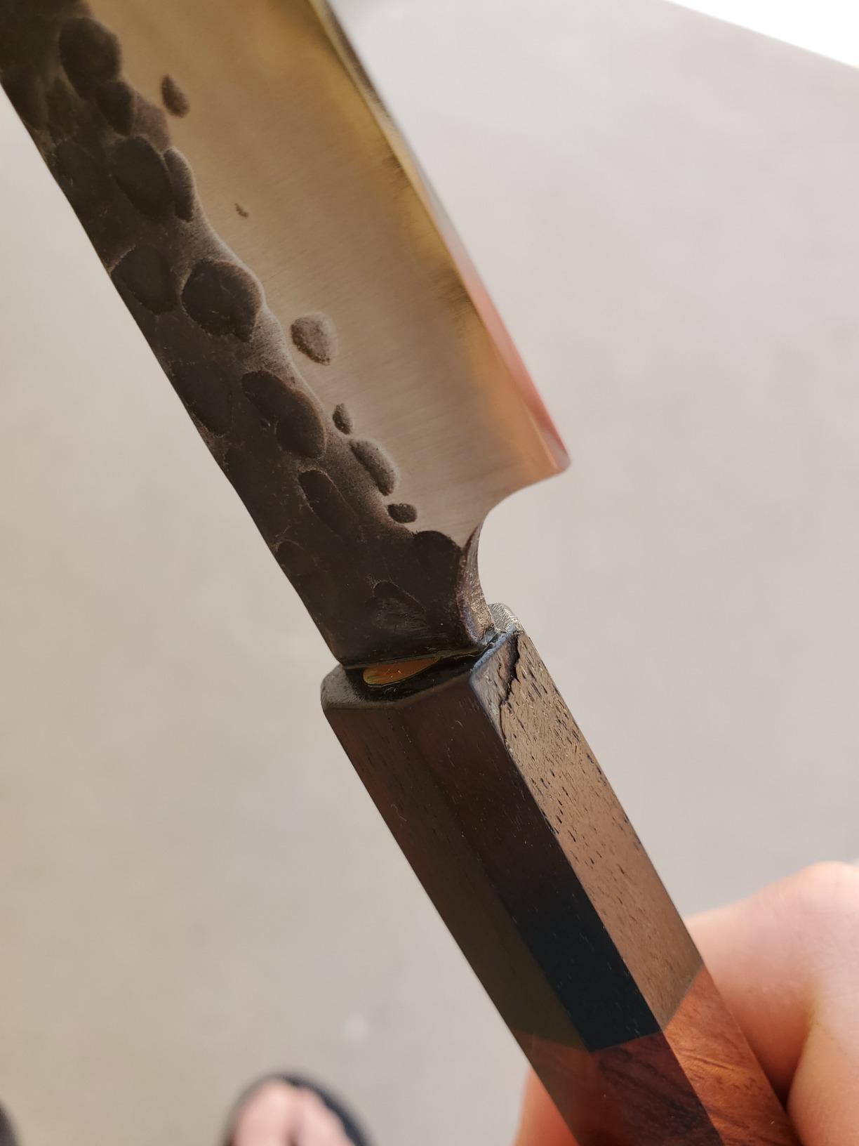 FINDKING Japanese Nakiri Knife 7 Inch, Vegetable Cleaver with High Carbon Steel Blade, Rosewood Octagonal Handle, Dynasty Series customer photo 2