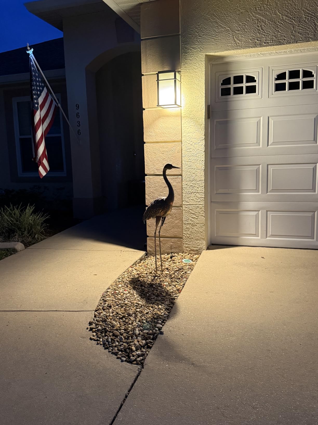 chisheen Outdoor Garden Crane Statues and Sculptures Metal Yard Art Statue for Garden Decoration Large Size customer photo 1
