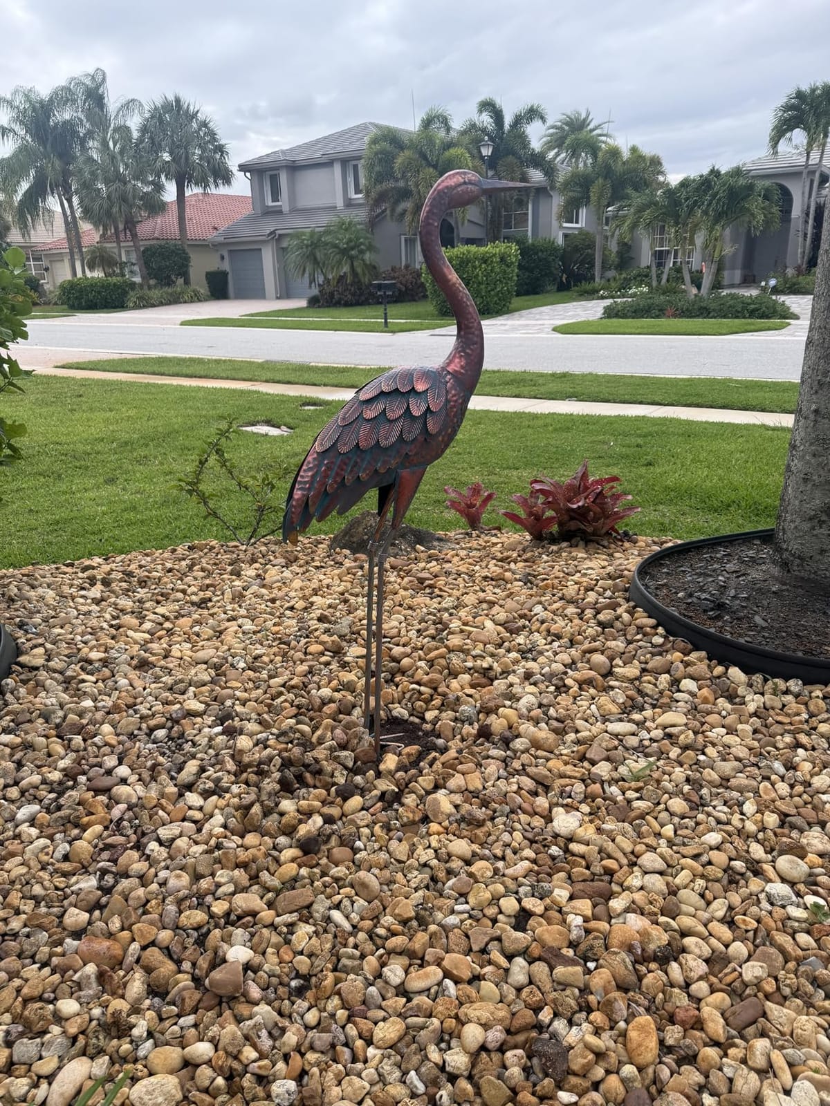 chisheen Outdoor Garden Crane Statues and Sculptures Metal Yard Art Statue for Garden Decoration Large Size customer photo 2