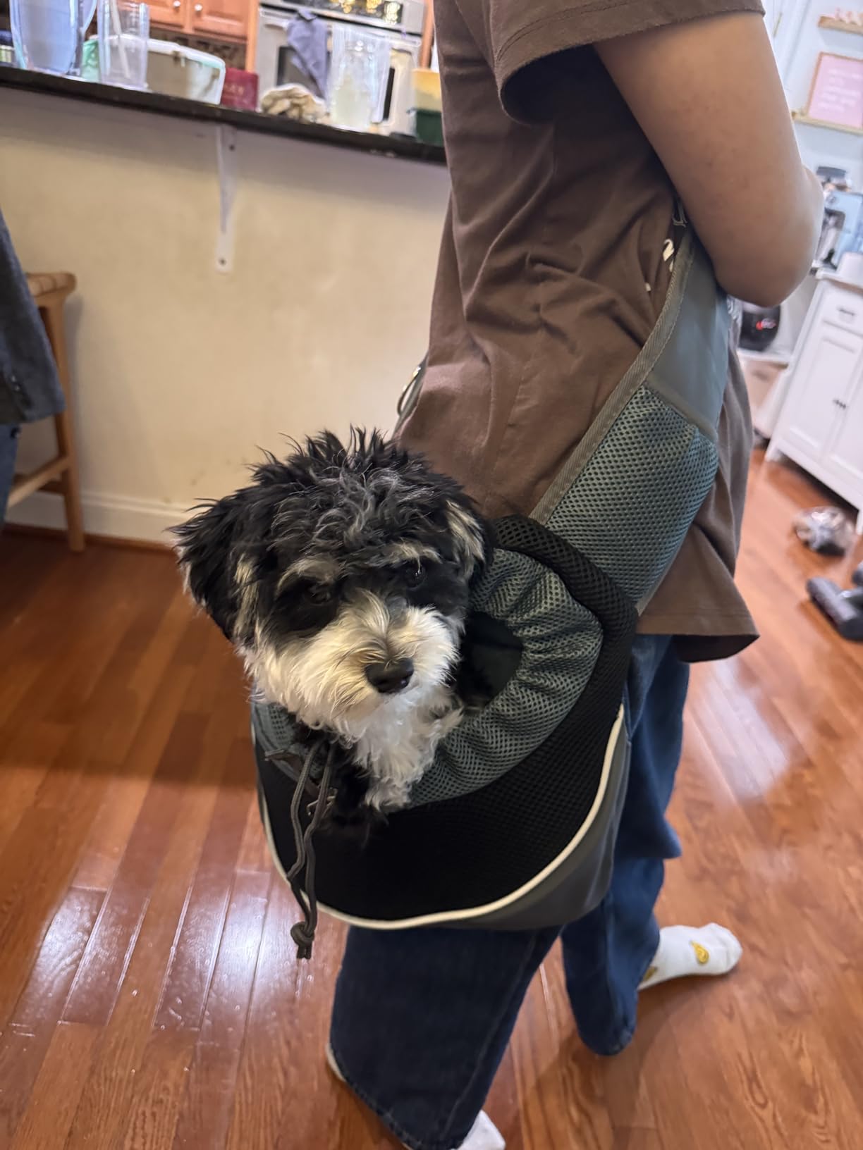 YUDODO Pet Sling Carrier for Small Dogs Cats Puppy Crossbody Bag Carrier customer photo 2