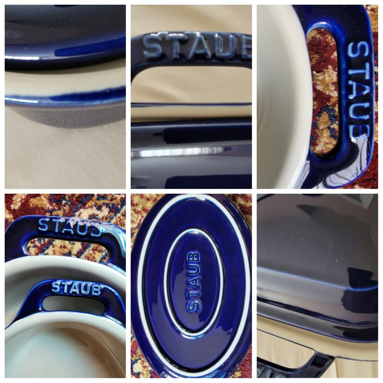 STAUB Ceramic 4-pc Baking Pans Set, Casserole Dish with Lid, Brownie Pan, Dark Blue customer photo 1