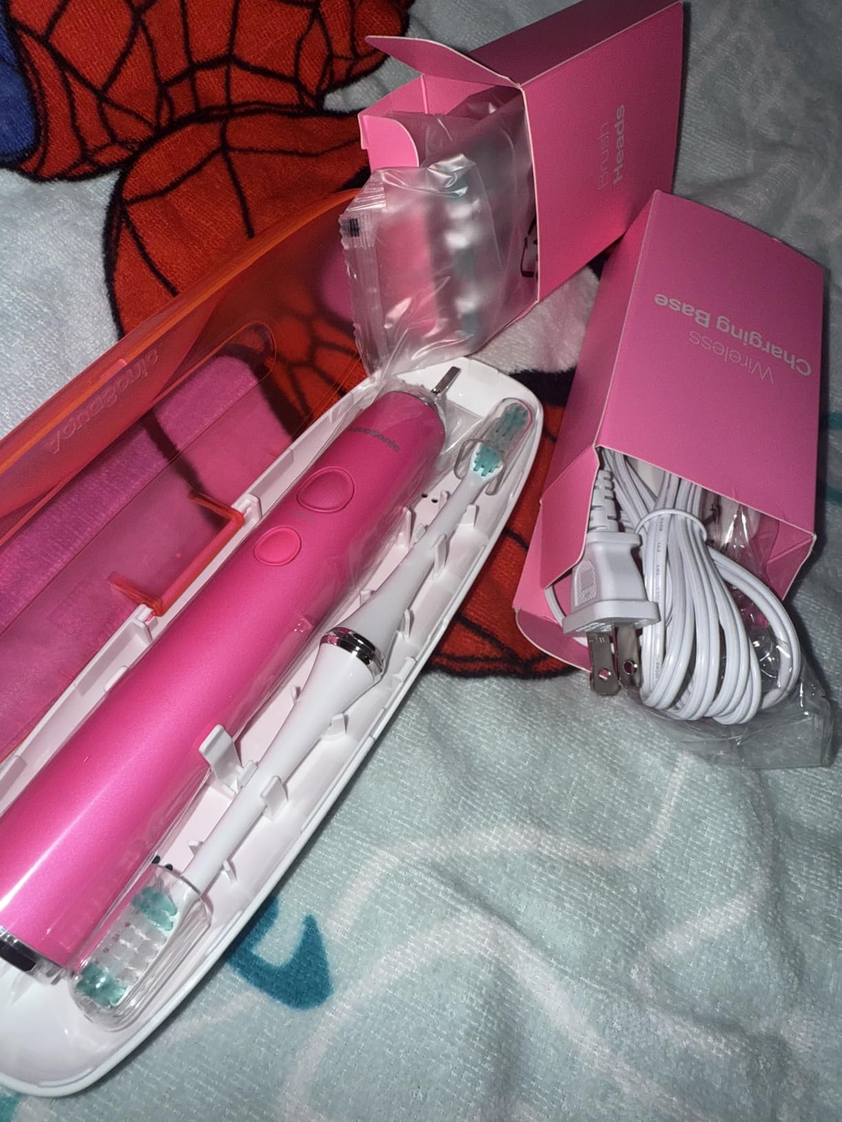 Aquasonic Vibe Series Ultra-Whitening Toothbrush - ADA Accepted Electric Toothbrush - 8 Brush Heads & Travel Case - 40,000 VPM Motor & Wireless Charging - 4 Modes w Smart Timer - Satin Rose Gold customer photo 2