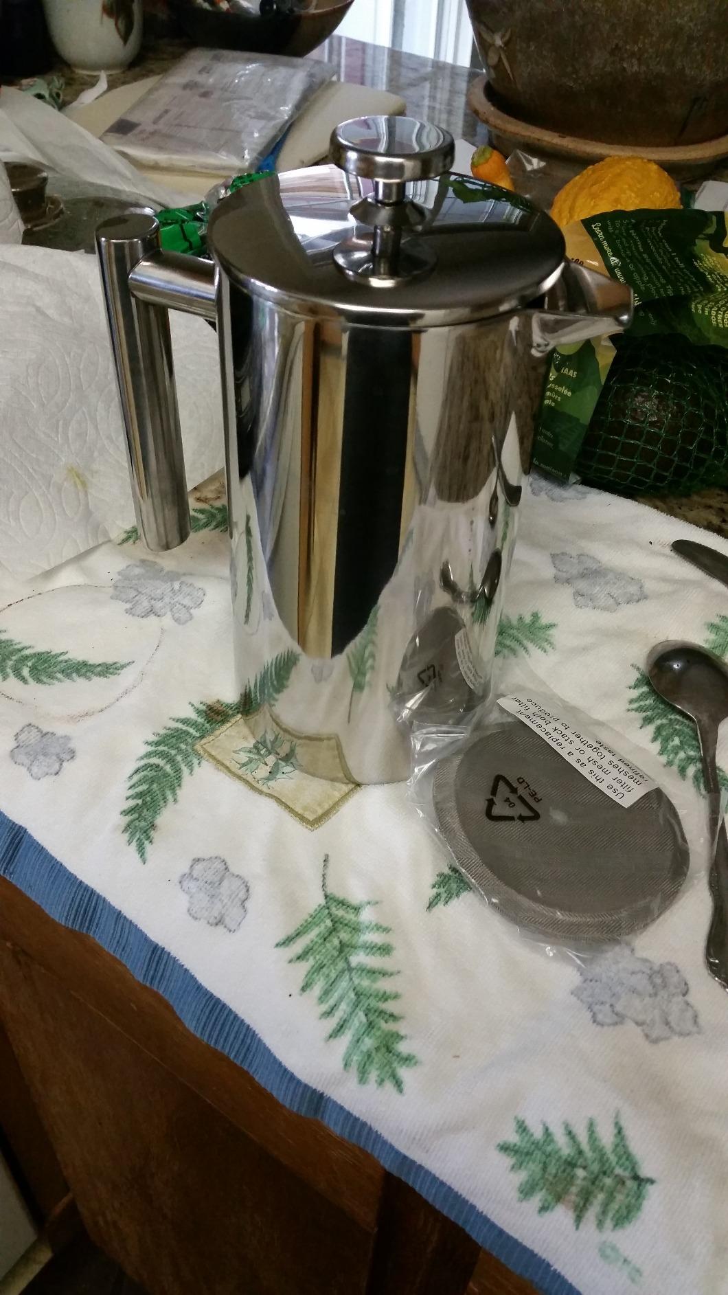 Secura French Press Coffee Maker, 304 Grade Stainless Steel Insulated Coffee Press with 2 Extra Screens, 50oz (1.5 Litre), Silver customer photo 2