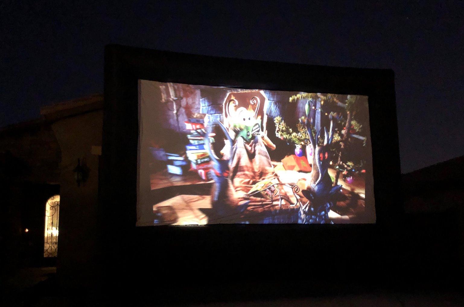 XHYCPY 20 Feet Inflatable Projector Screen Outdoor Inflatable Movie Screen with Air Blower Storage Bag, Easy Set Up Blow Up Screen for Backyard Movie Night, Theme Parties, Celebrations customer photo 2