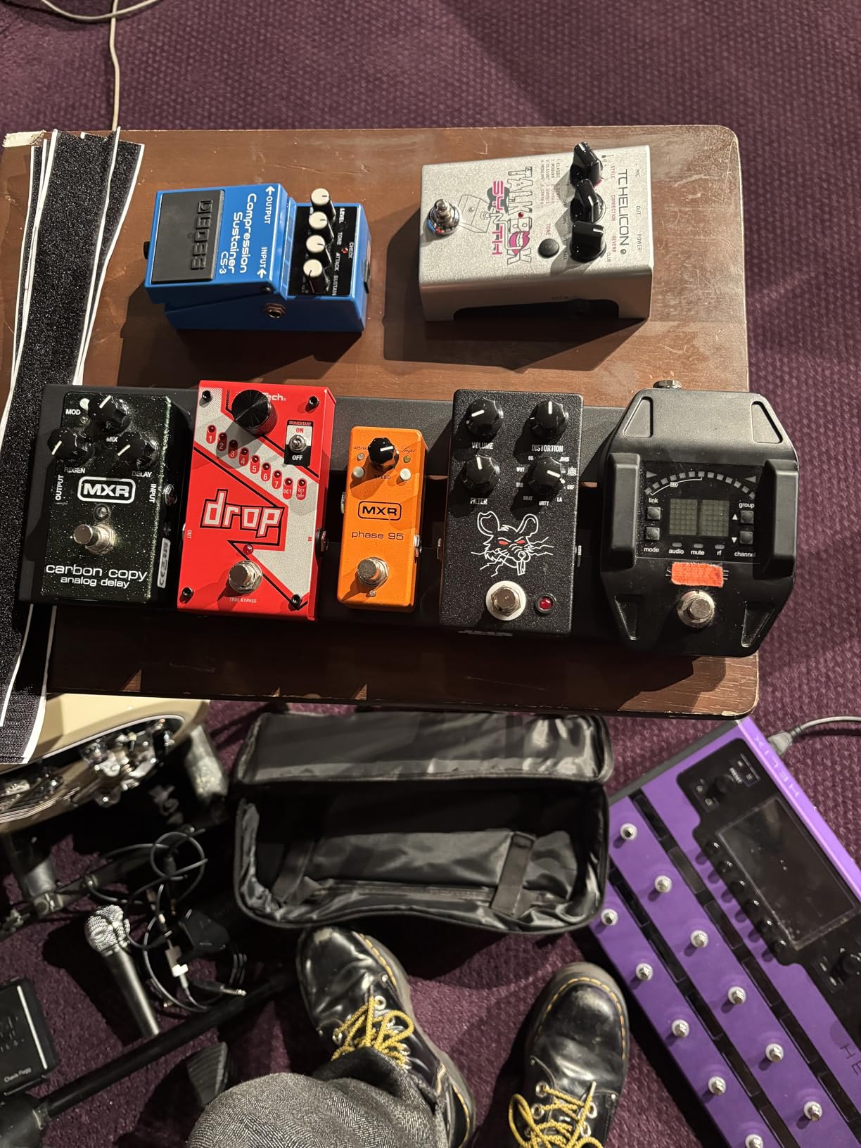 GOKKO Small Guitar Pedal Board with Carry Bag 15.7