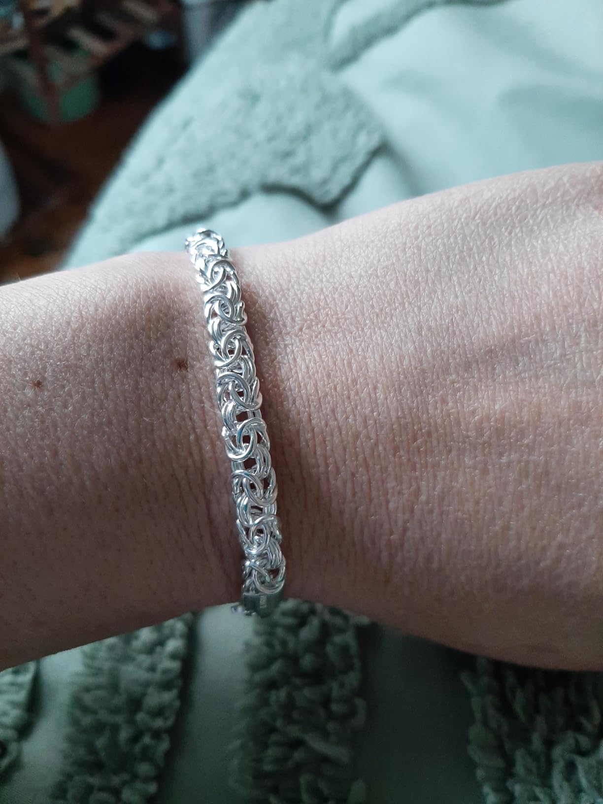 Miabella Italian 925 Sterling Silver Byzantine Bracelet for Women | Fine Jewelry, Handmade in Italy customer photo 1
