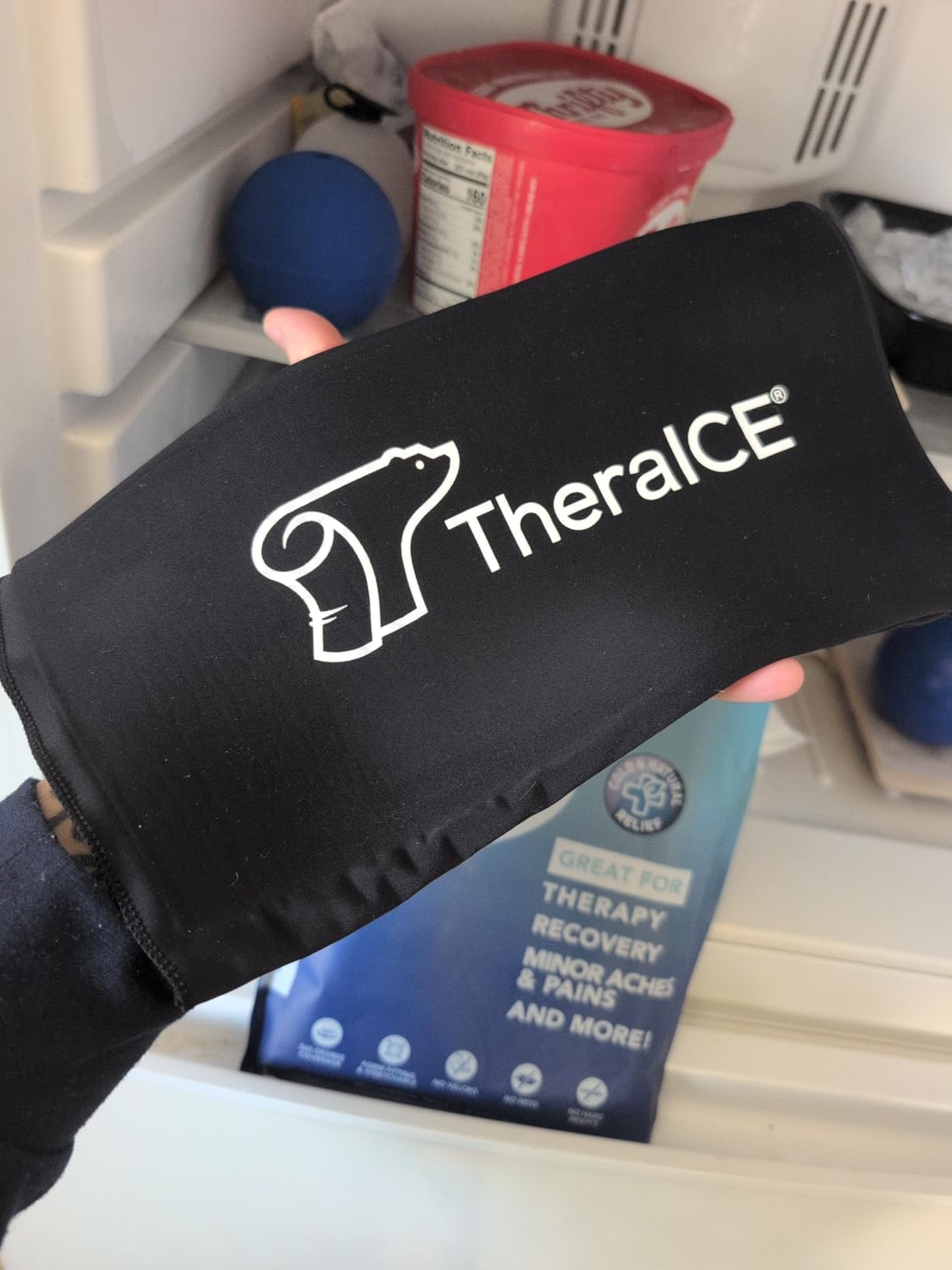 TheraICE Knee Ice Pack Wrap, Knee Brace for Women Men, Compression Sleeve customer photo 2