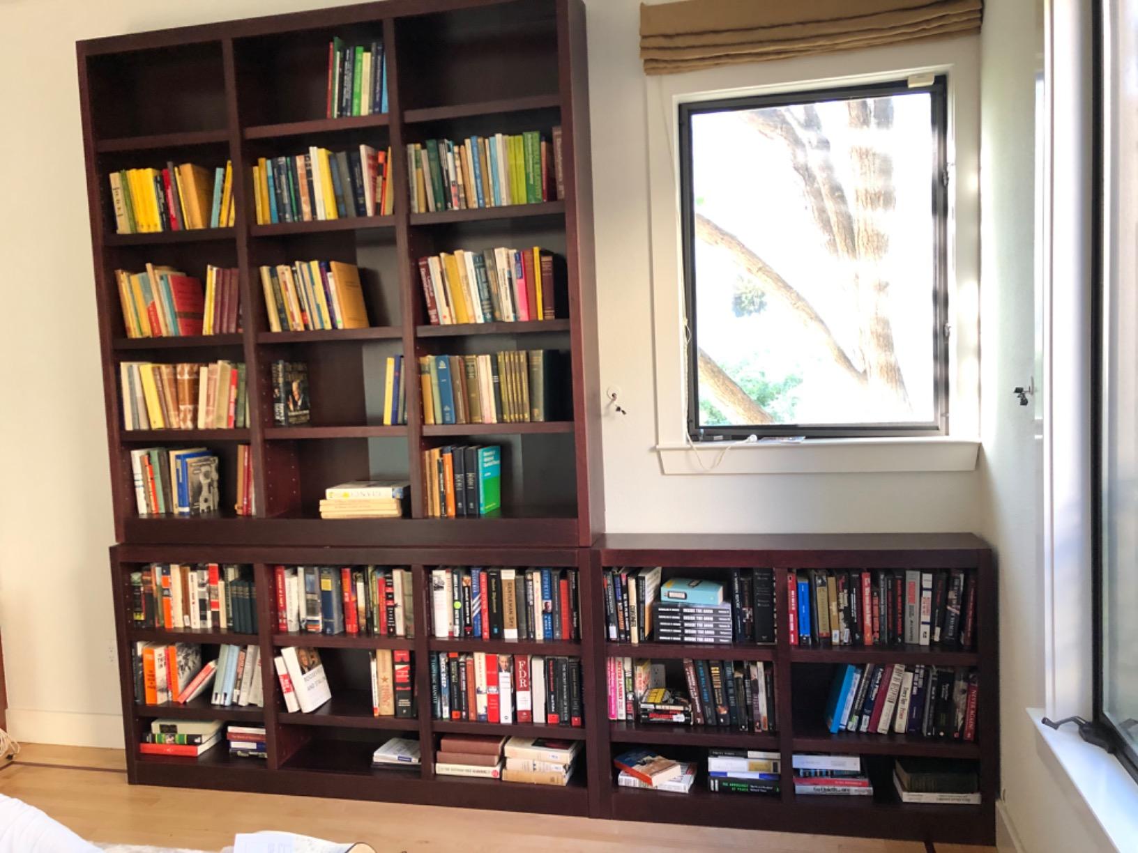 Concepts In Wood Traditional 72inches Tall 15-Shelf Triple Wide Wood Bookcase, Dry Oak customer photo 2