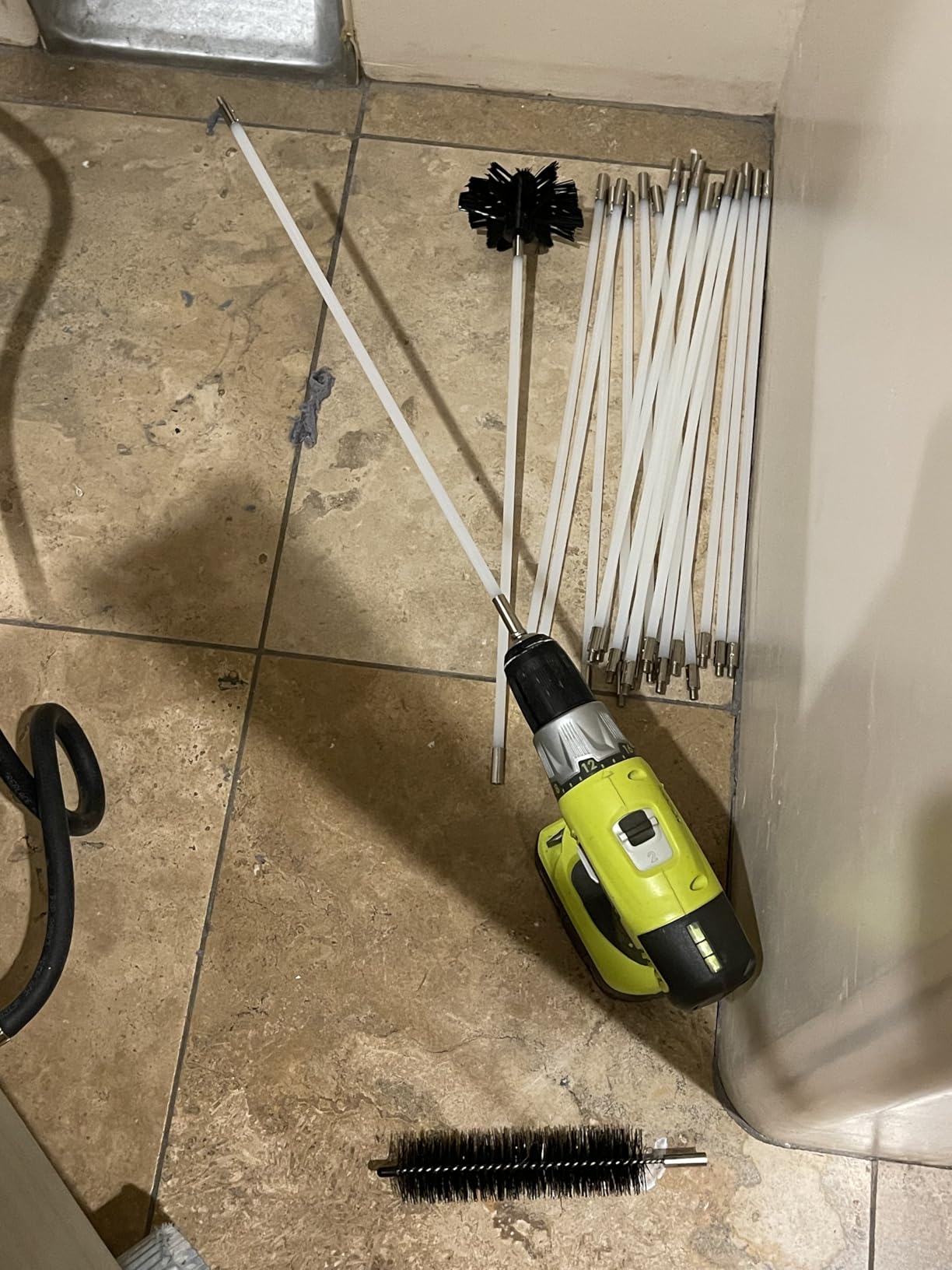 Holikme 30 Feet Dryer Vent Cleaner Kit, Flexible Lint Brush with Drill Attachment, Fireplace Chimney Brushes Extends Up to 30 Feet for Easy Cleaning, Use with or Without a Power Drill customer photo 1