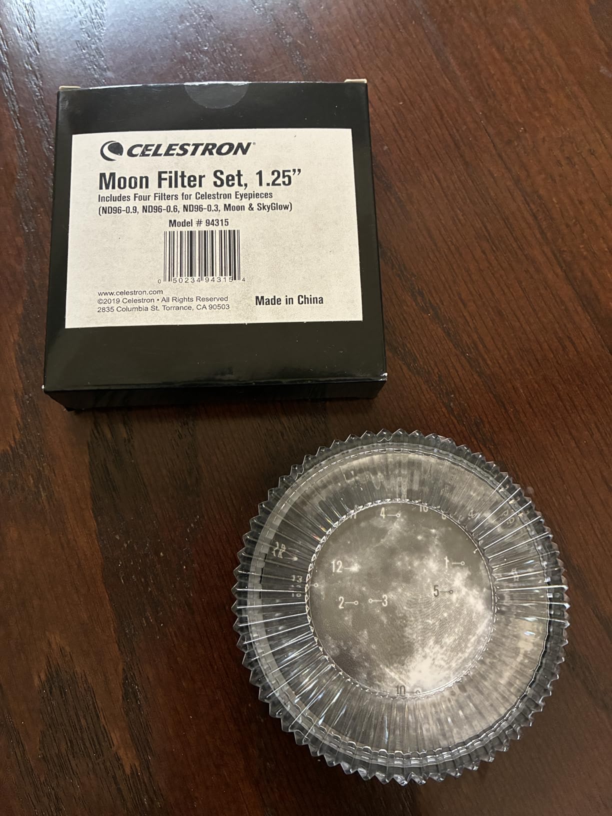 Celestron - Moon Filter Kit - Fits 1.25' Telescope Eyepieces - Includes 4 Neutral Density and Sky Glow Filters Plus Lunar Map - Perfect Accessory for Astronomy Beginners customer photo 1