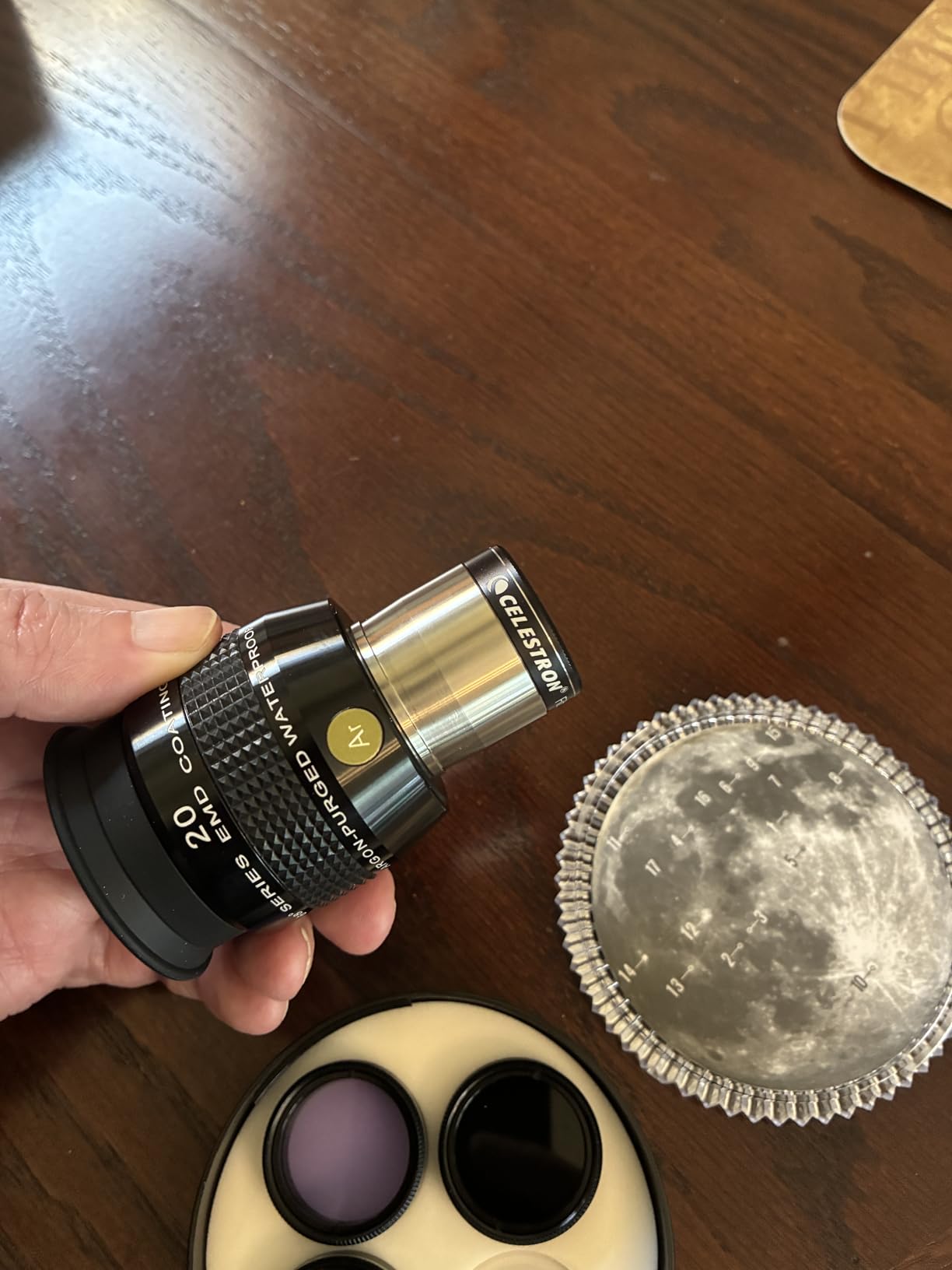 Celestron - Moon Filter Kit - Fits 1.25' Telescope Eyepieces - Includes 4 Neutral Density and Sky Glow Filters Plus Lunar Map - Perfect Accessory for Astronomy Beginners customer photo 2
