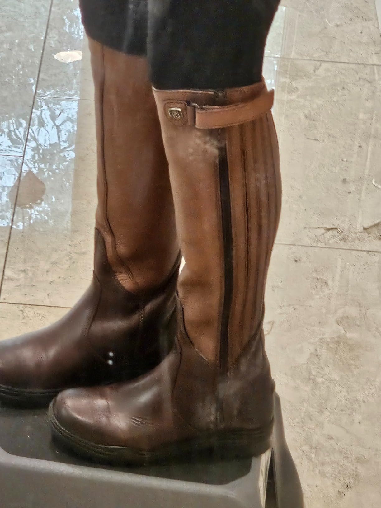 Ovation Women's Moorland II Highrider Tall Riding Boot - Full-Grain Leather Waterproof Breathable Side-Zip Equestrian Boots customer photo 2