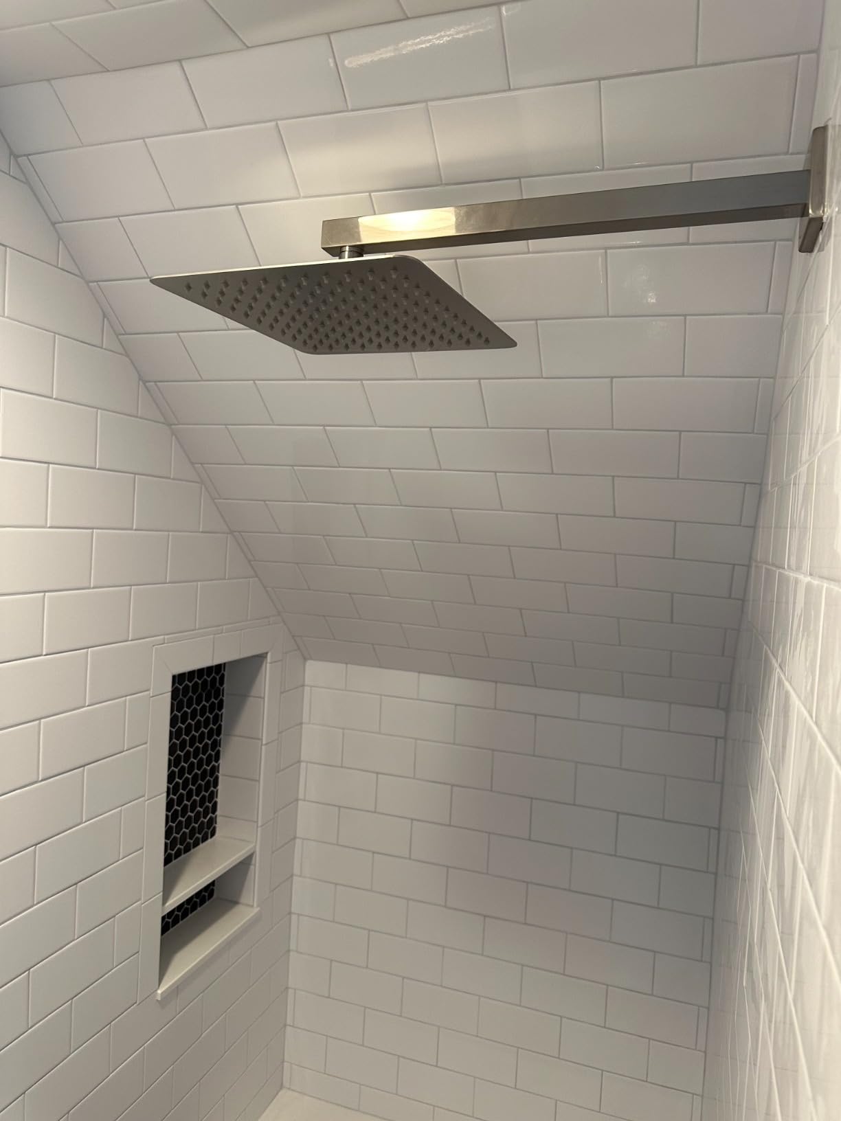 SR SUN RISE Shower Faucet Set 12-Inch Rainfall Shower Head Matte Black | Wall-Mounted Shower System with Handle Solid Brass Valve and Trim Kit Included for a Complete Bathroom Installation customer photo 1