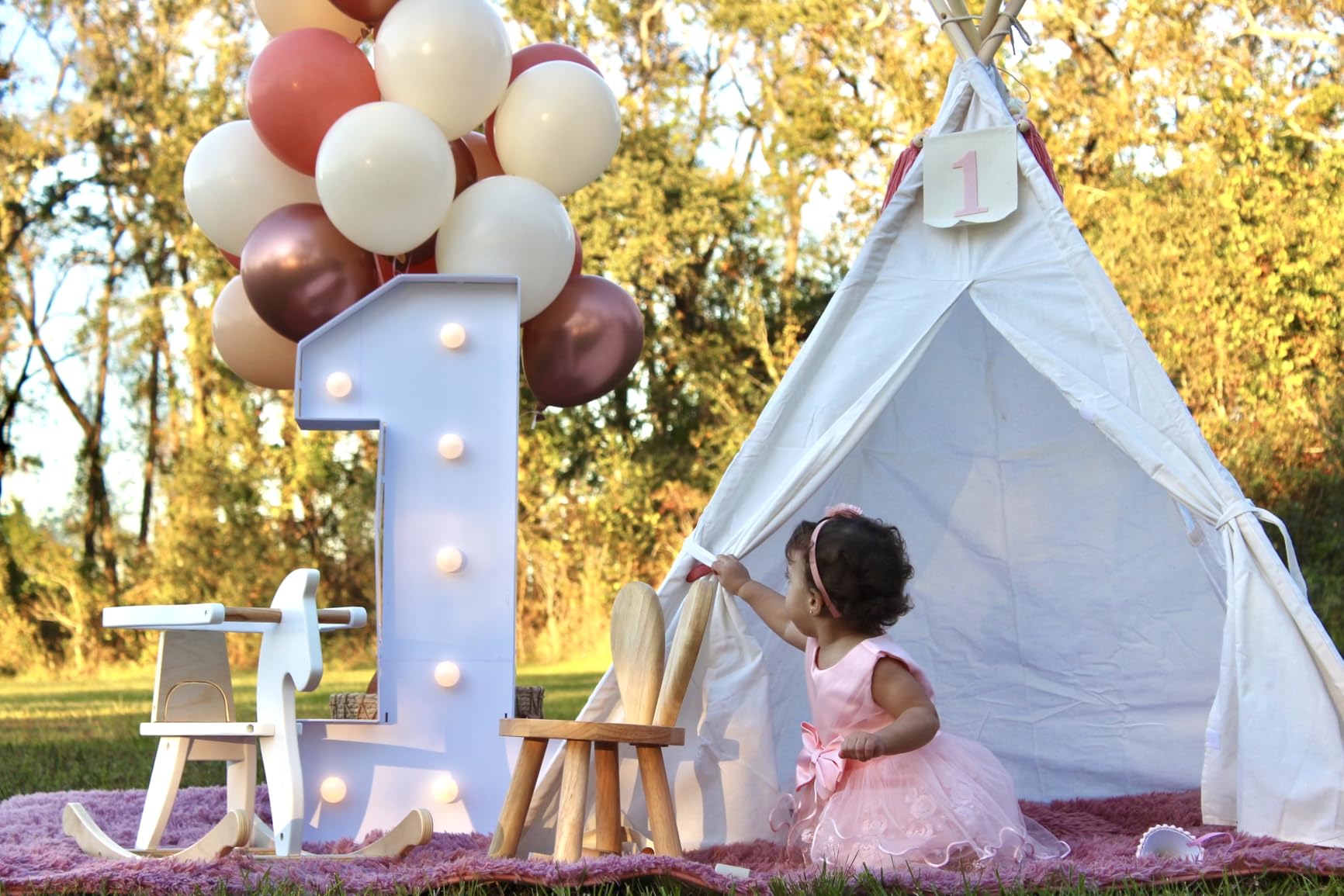 RongFa Teepee Tent for Kids-Portable Children Play Tent Indoor Outdoor (White) customer photo 1