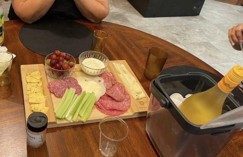 ROYAL CRAFT WOOD Premium Bamboo Charcuterie Board Set - Cheese Platter & Serving Tray & Serving Utensils - Perfect Housewarming Gift, Wedding, Bridal Shower Gift - Ideal for Entertaining and New Home customer photo 2