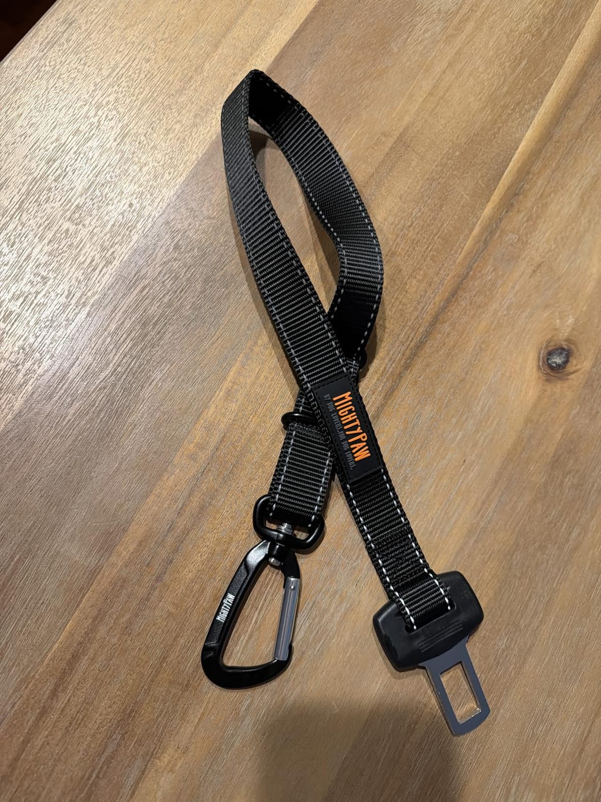 Mighty Paw Dog Seat Belt for Car, Heavy-Duty Aviation Aluminum Carabiner | 850 Lbs Force Rated, Nylon Webbing, Swivel Clip, 16-26 In Adjustable customer photo 2
