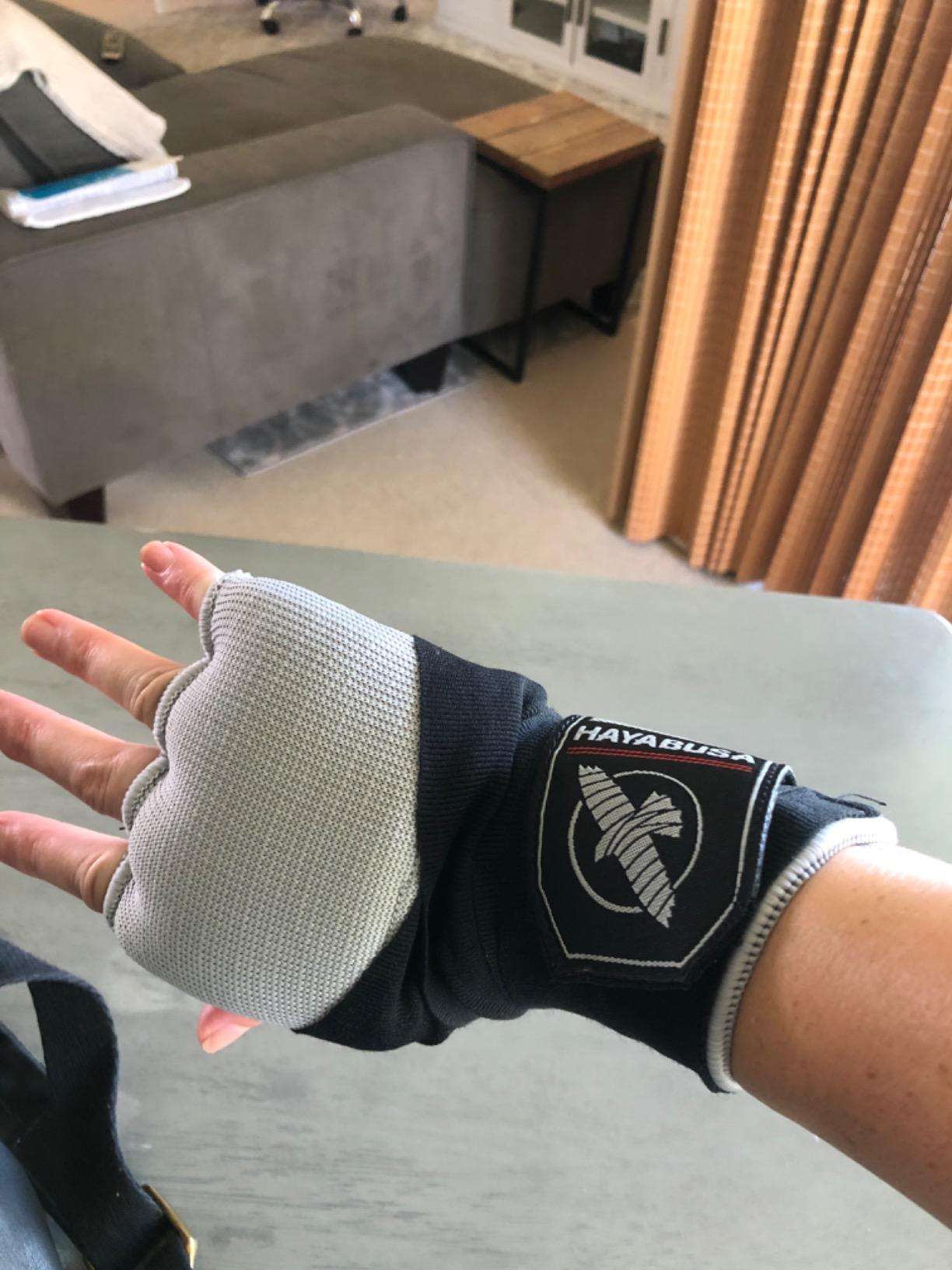 Hayabusa Quick Gel Hand Wrap Boxing Gloves | Slip-On Design, Padded Knuckle Protection, Hook and Loop Closure, Muay Thai Kickboxing customer photo 1