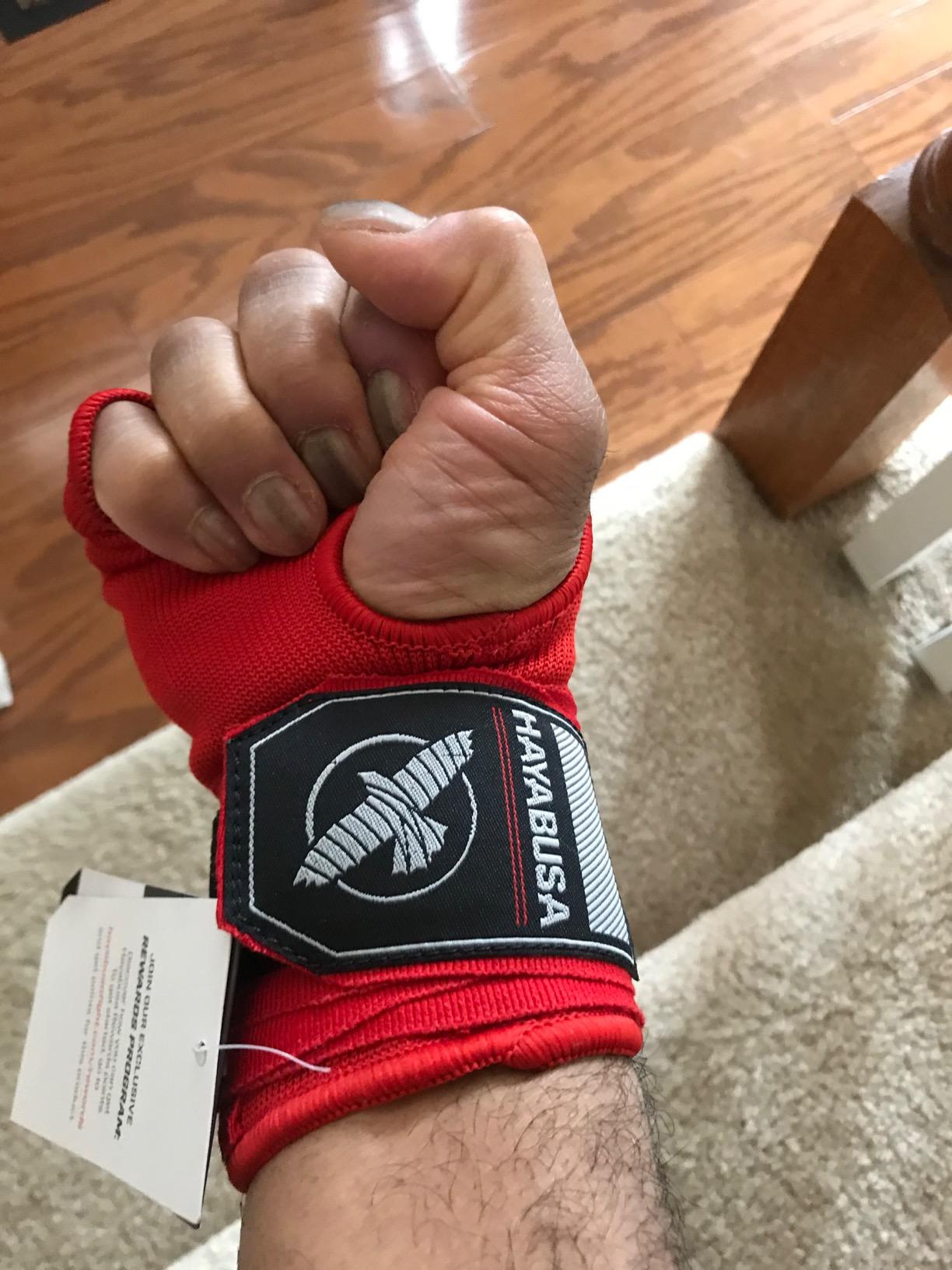 Hayabusa Quick Gel Hand Wrap Boxing Gloves | Slip-On Design, Padded Knuckle Protection, Hook and Loop Closure, Muay Thai Kickboxing customer photo 2