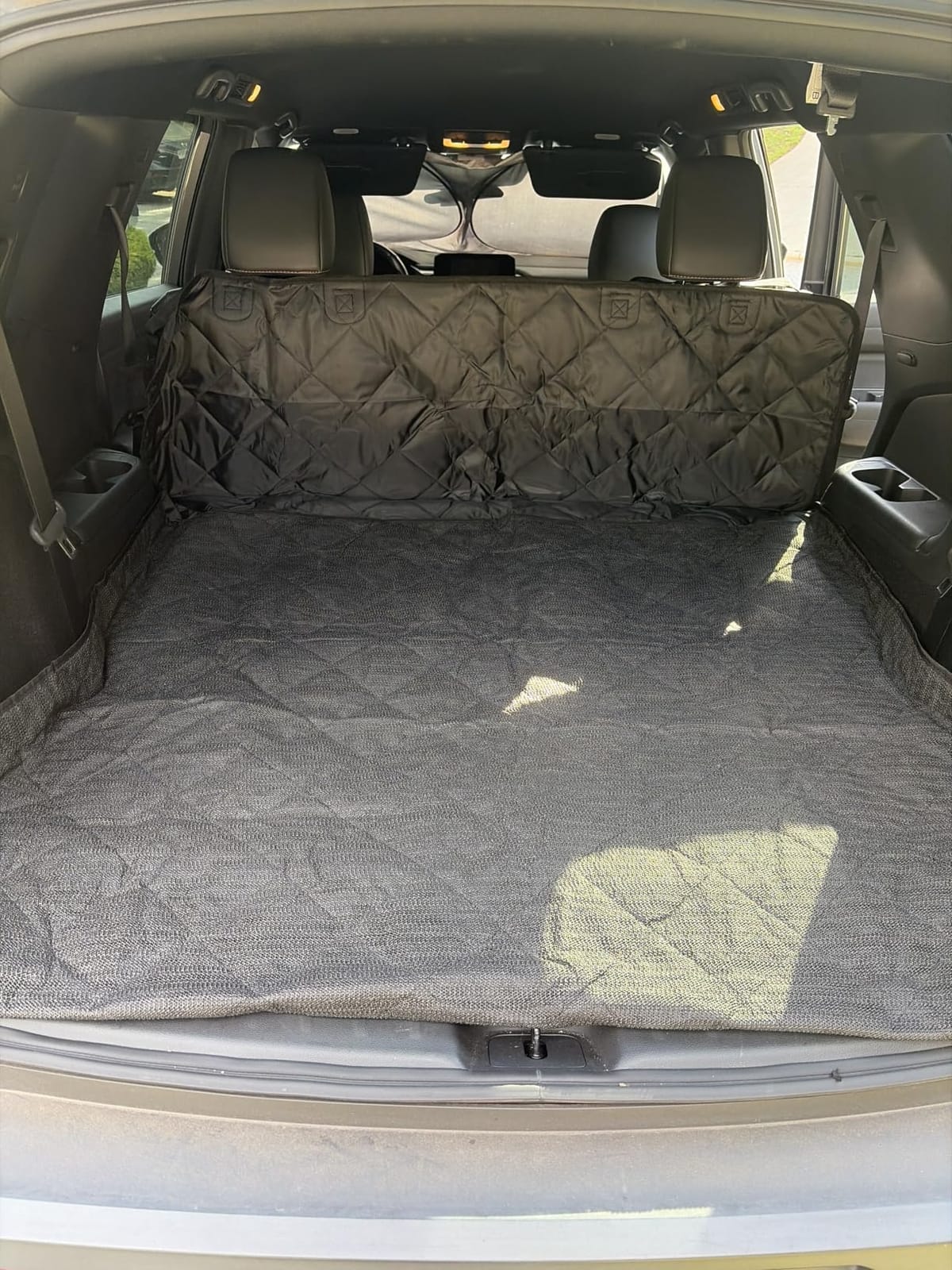 SUV Cargo Liner for Dogs - Water Resistant Trunk Cover for Midsize SUVs | Pet Cargo Cover with Bumper Flap Protector, Non-Slip Car Trunk Mat, Dog Car Seat Cover Prevents Scratches Pet Hair Mud Dirt customer photo 2