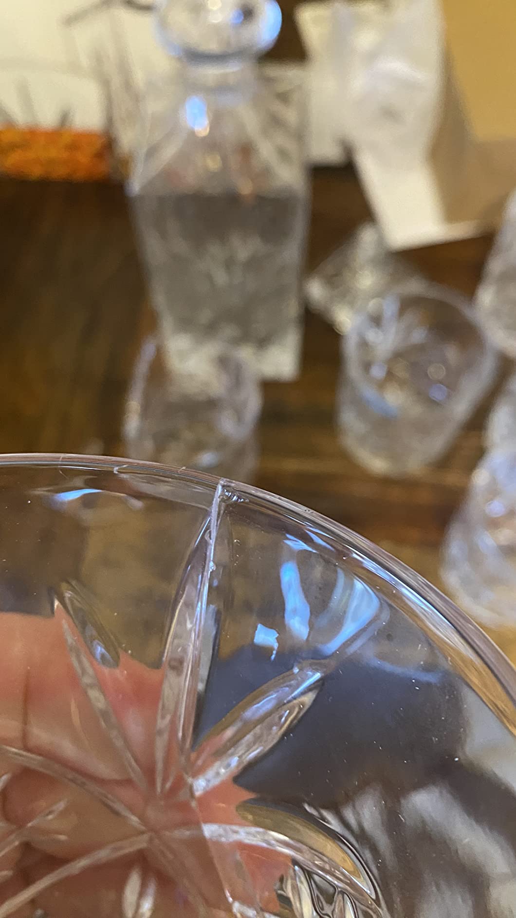 Godinger Whiskey Decanter and 6 Whiskey Glasses Bar set, for Liquor Scotch Bourbon Wine - Dublin Crystal Collection customer photo 2