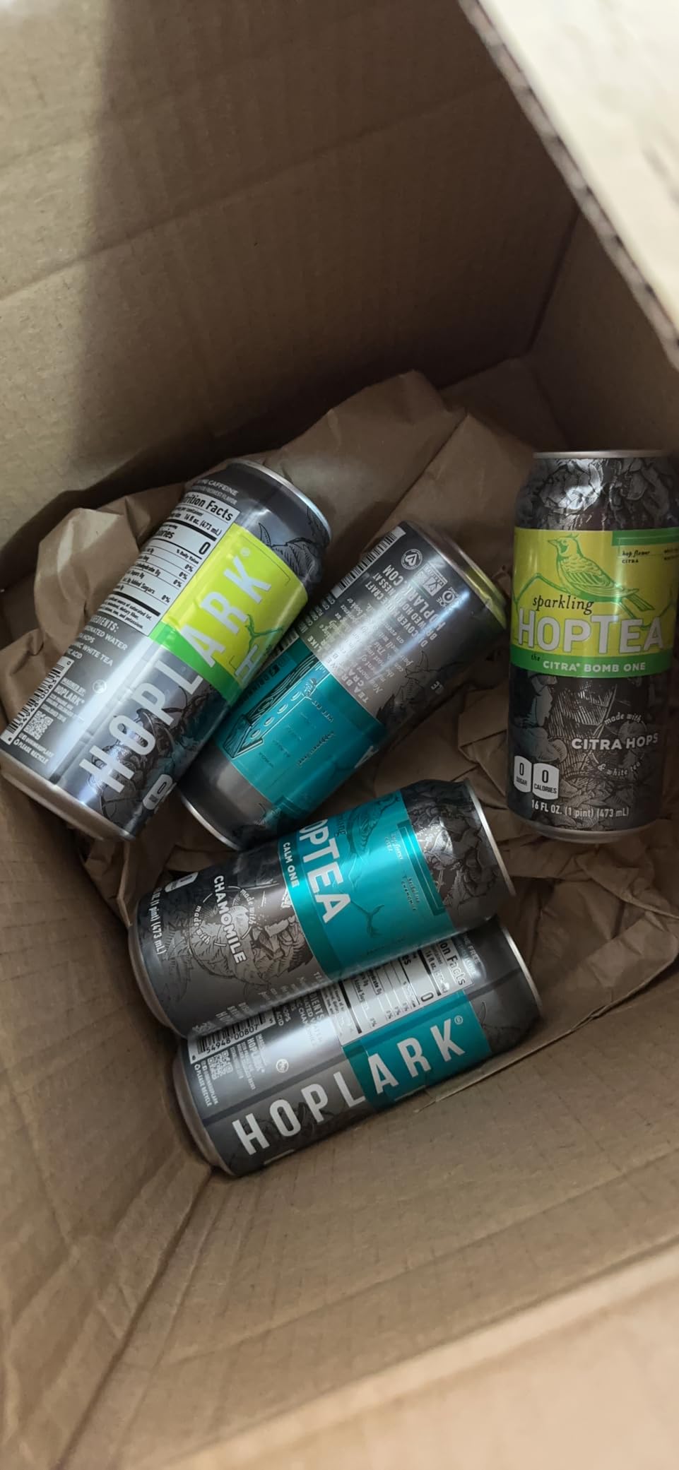 HOPLARK Sparkling HopTea - CORE MIXED PACK - Tall 16fl oz Cans (Pack of 12) - Sparkling Tea Sampler Featuring Green Tea, White Tea, Black Tea, and Chamomile - Zero Calorie - Unsweetened - Caffeinated and Caffeine-Free customer photo 1