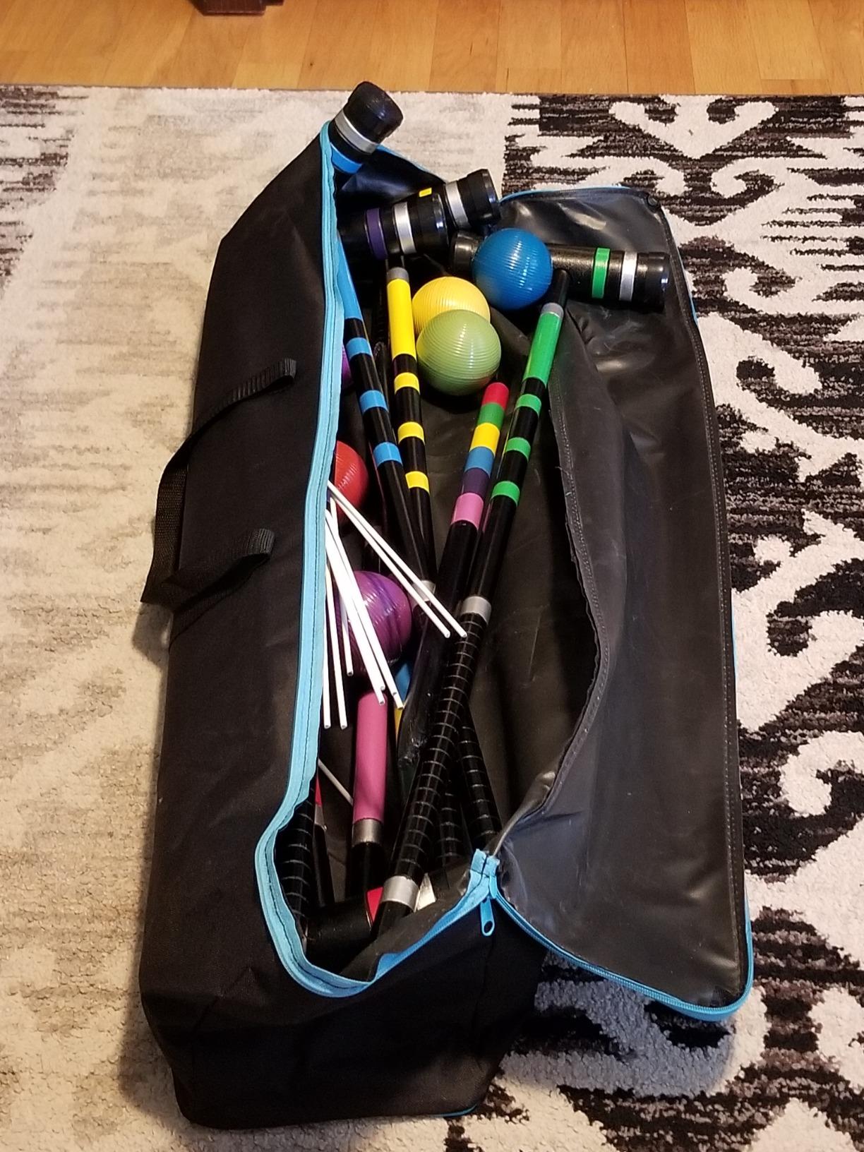 [6 Players] Premium Croquet Set for Families, BroWill Croquet Set with Carrying Bag for Yard Outdoor Lawn Backyard Games for Kids Adults All Ages, 35 Inch customer photo 1