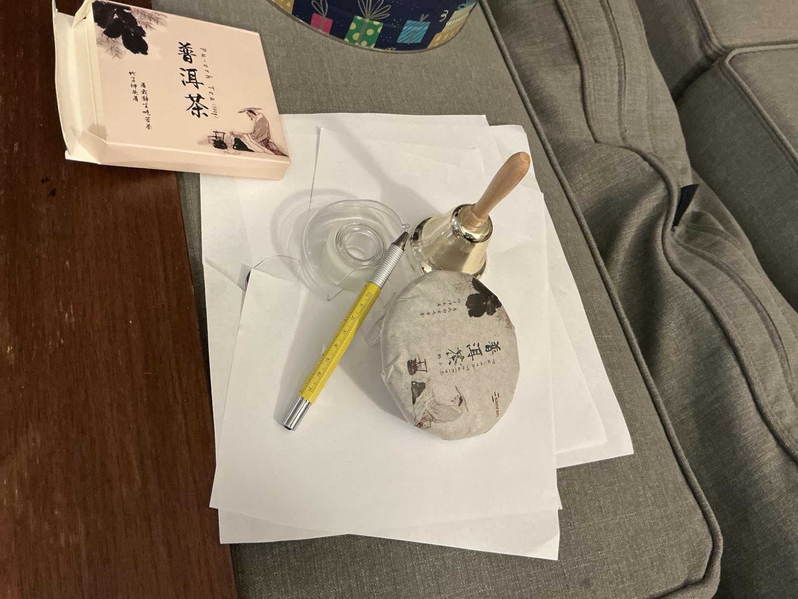 SANRAN Aged Pu-erh Tea, Ripe Puerh Tea Cake, Fermented Chinese Black Tea, 100g/3.53oz customer photo 1