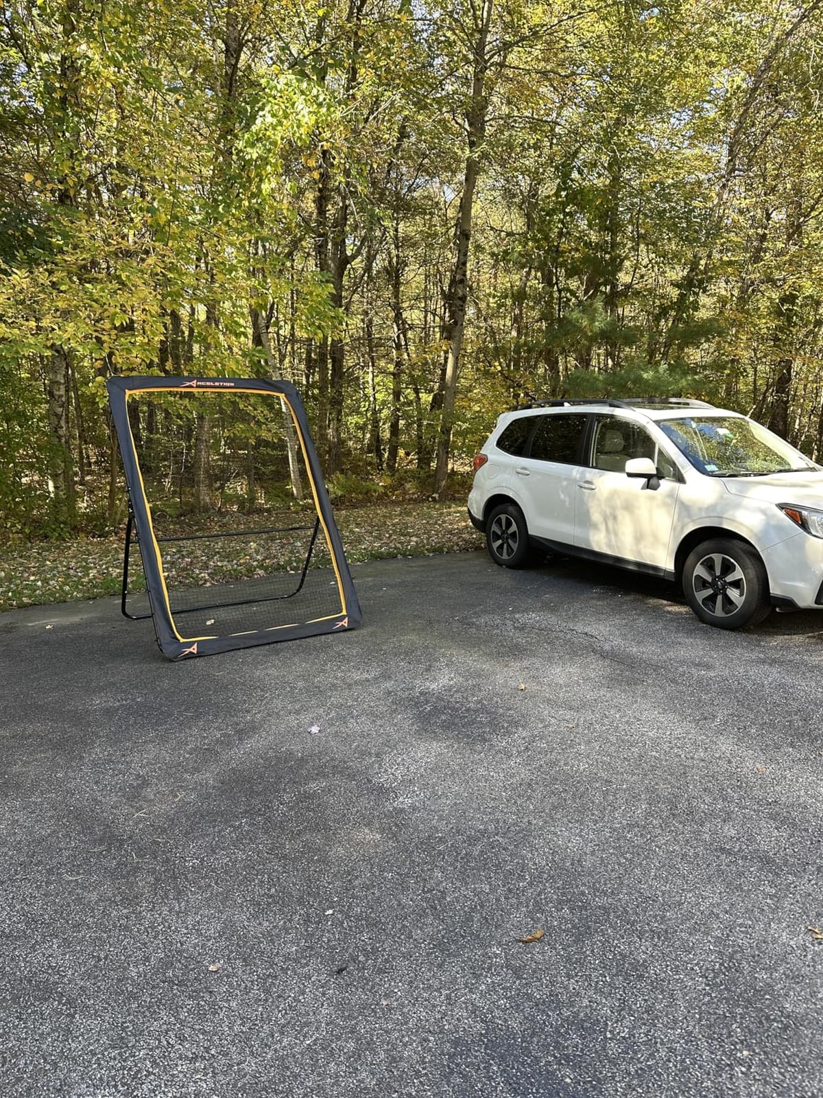 ACELETIQS Lacrosse Rebounder for Backyard 5x7 Feet Baseball Rebounder Volleyball Rebounder - Lacrosse Ball Pitchback, Throwback, Bounce Back Training Wall [Carry Bag Included] customer photo 1
