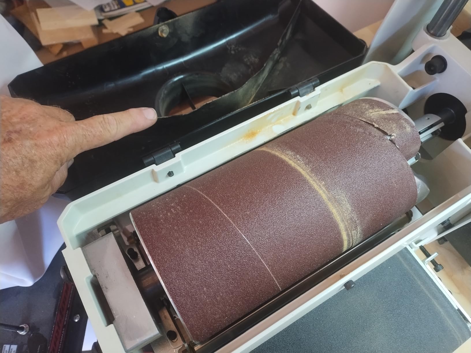 JET 10-Inch Benchtop Drum Sander, 1 HP, 115V 1Ph (Model JWDS-1020) customer photo 1