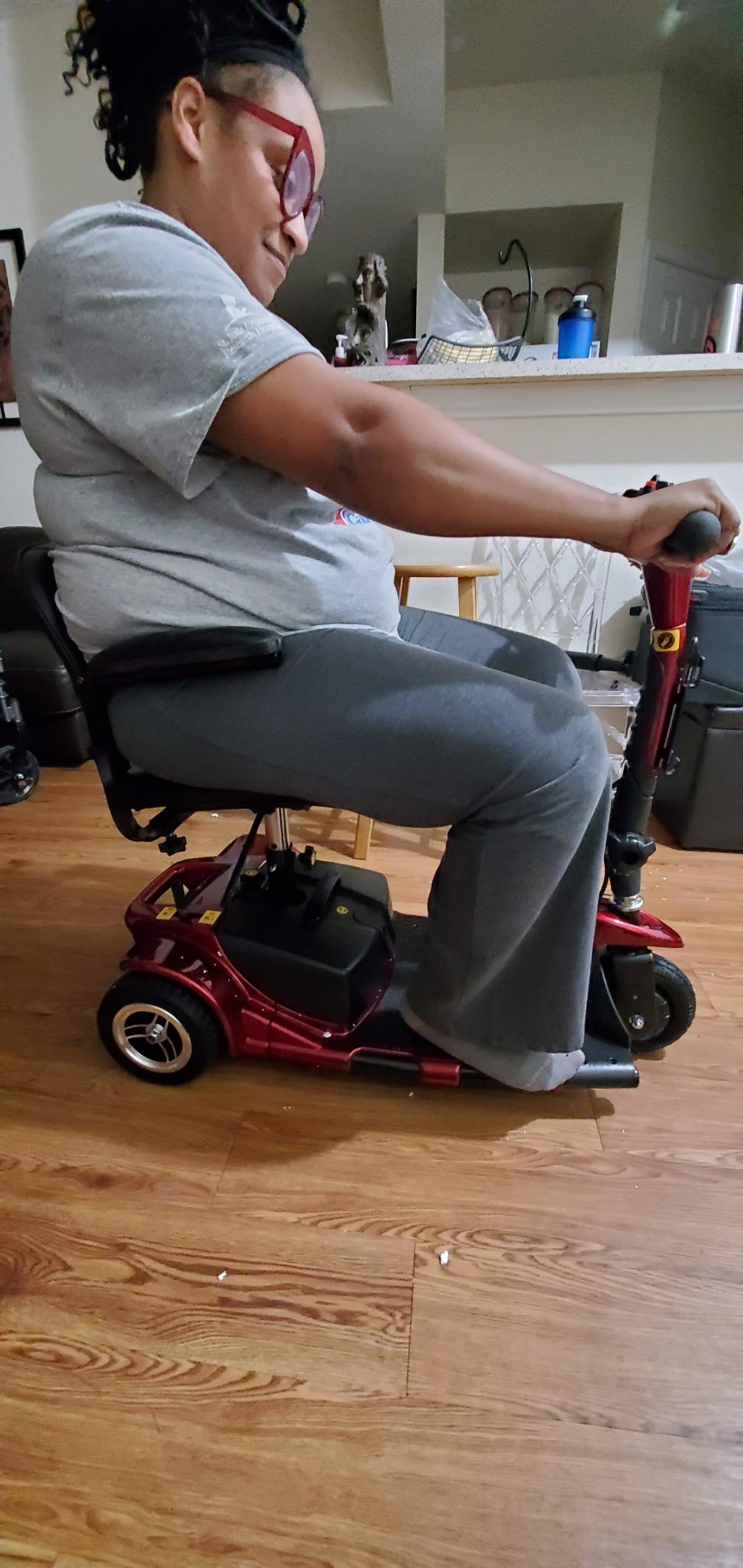 Vive 3 Wheel Mobility Scooter - Electric Powered Mobile Wheelchair Device | For Adults - Folding, Collapsible and Compact for Travel - Long Range Power Extended Battery with Charger and Basket Included customer photo 1