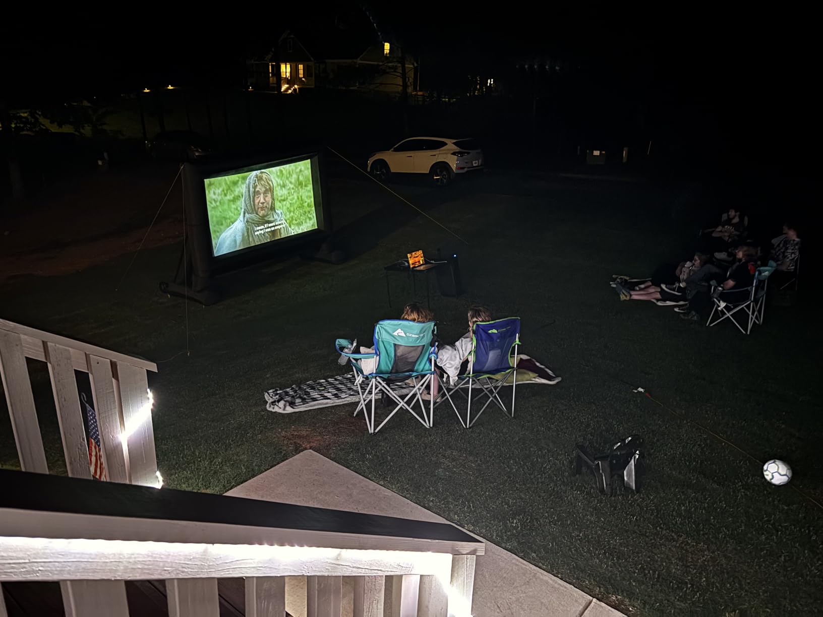XHYCPY Inflatable Projector Screen 15ft Inflatable Movie Screen Outdoor with Air Blower and Storage Bag, Easy Set up, Front and Rear Projection for Outdoor Movie Night Backyard Pool Fun customer photo 2