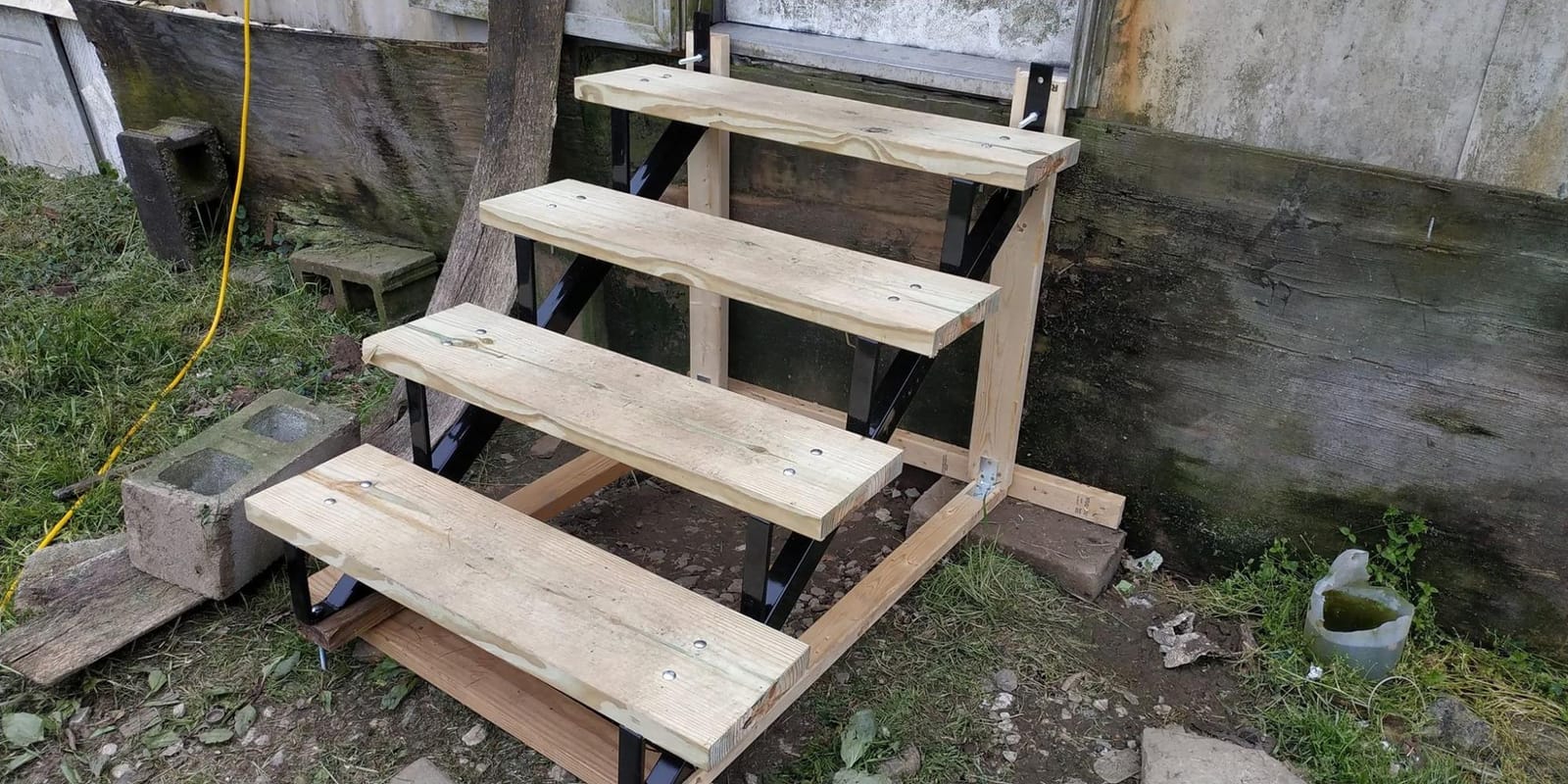 MTB Black Steel Stair Riser with 1/2/3/4/5/6/7 Steps customer photo 2
