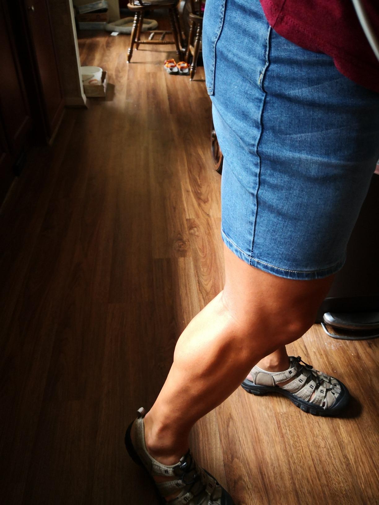 GUANYY Womens Mini Denim Skirt-Casual Stretch Slim Fit High Waisted Jean Skirts customer photo 1