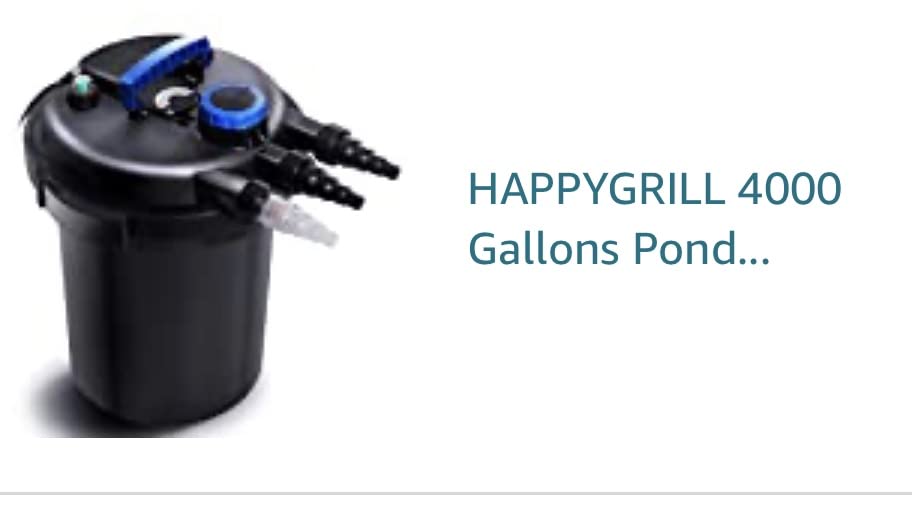 HAPPYGRILL 2642 GPH Pond Filter with 13W UV-C Light & Bio Balls, 4 Adapters | Bio Pressure Pond Pump Filter System for 1321 Gal Koi Fish Ponds or 2642 Gal Ornamental Ponds customer photo 1