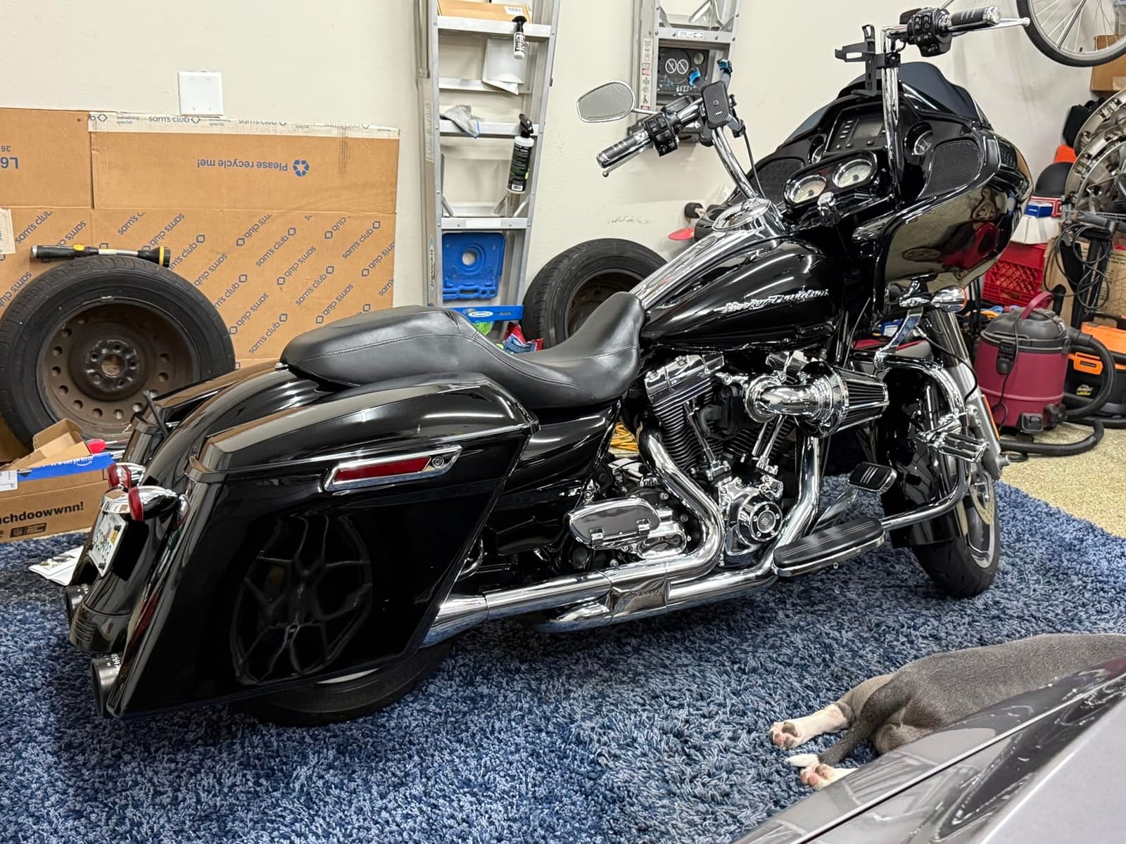 Motorcycle Hard Saddlebags W/Liner Fit For 2014-2024 Harley Saddlebags | Black Latches with Keys, Fit for Touring Street Road Glide Road King Electra Glide Ultra Limited FLHR FLHX customer photo 2