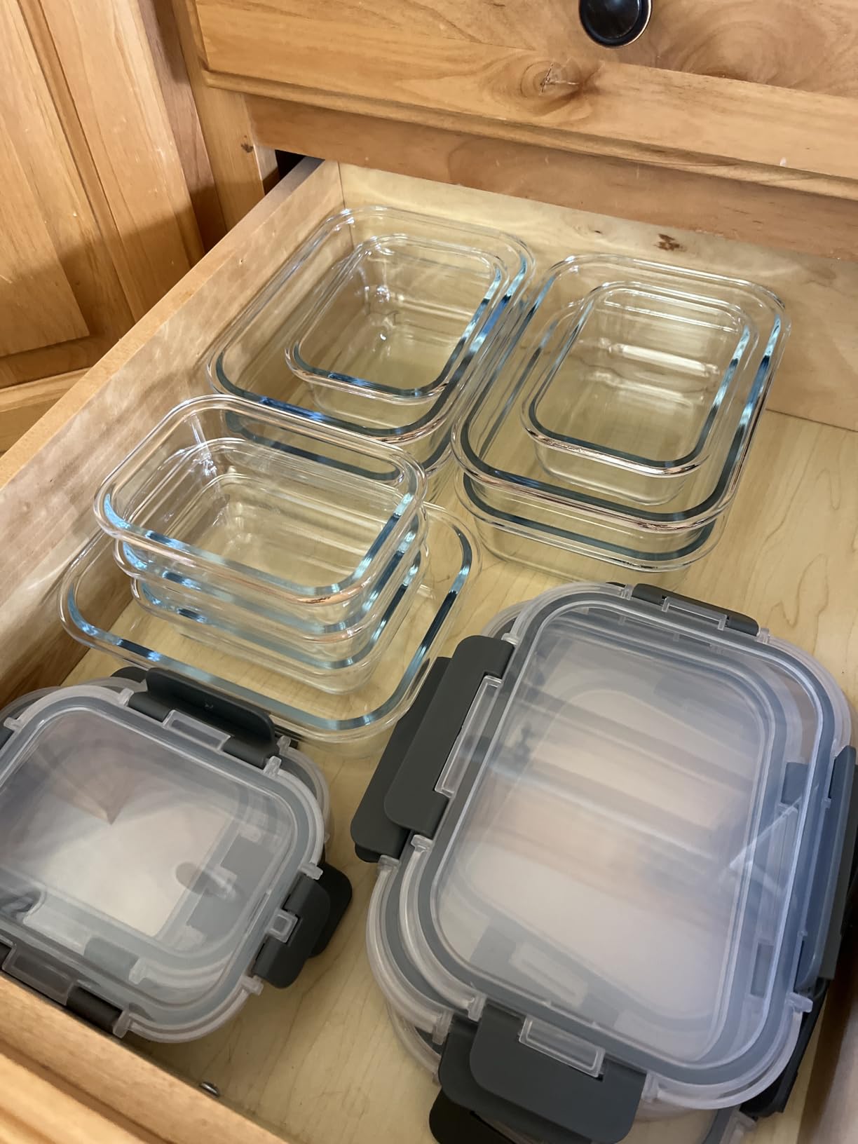 M MCIRCO 10 Pack Glass Food Storage Containers with Lids, Gray customer photo 2