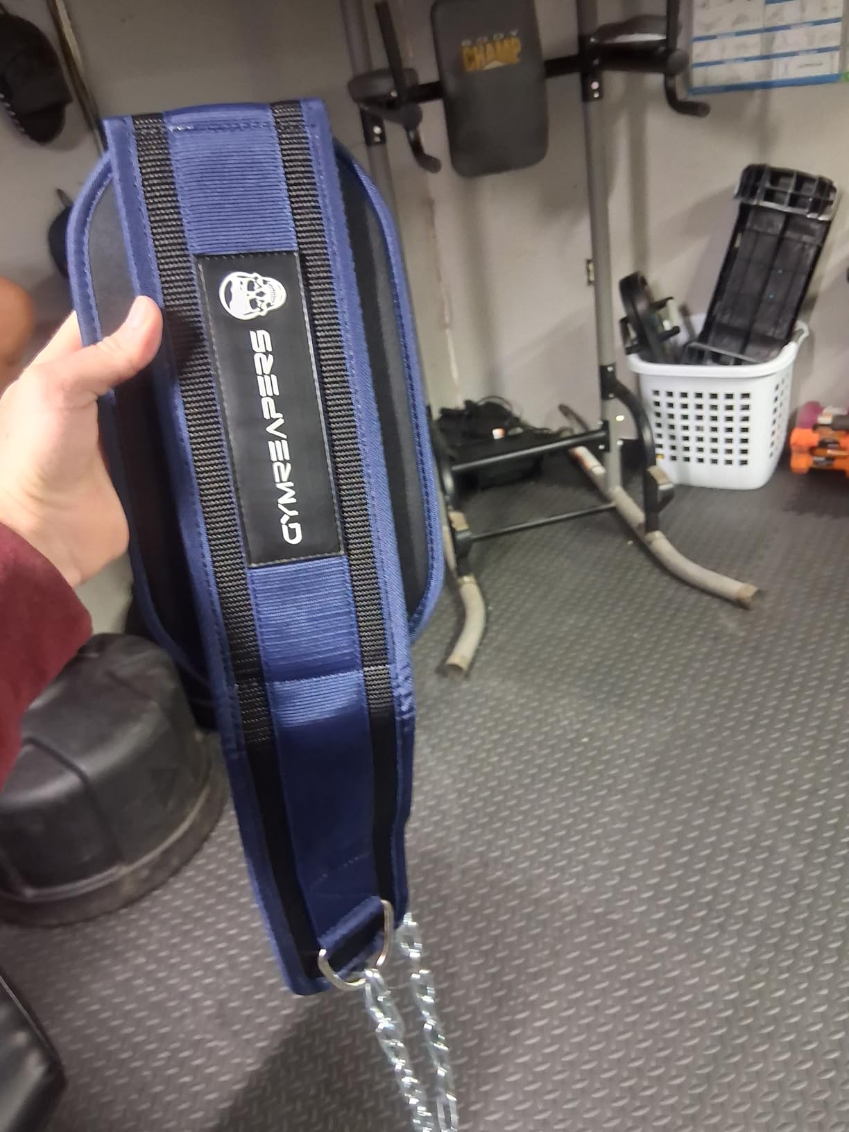 Gymreapers Dip Belt With Chain For Weightlifting, Pull Ups, Dips - Heavy Duty Steel Chain For Added Weight Training customer photo 2